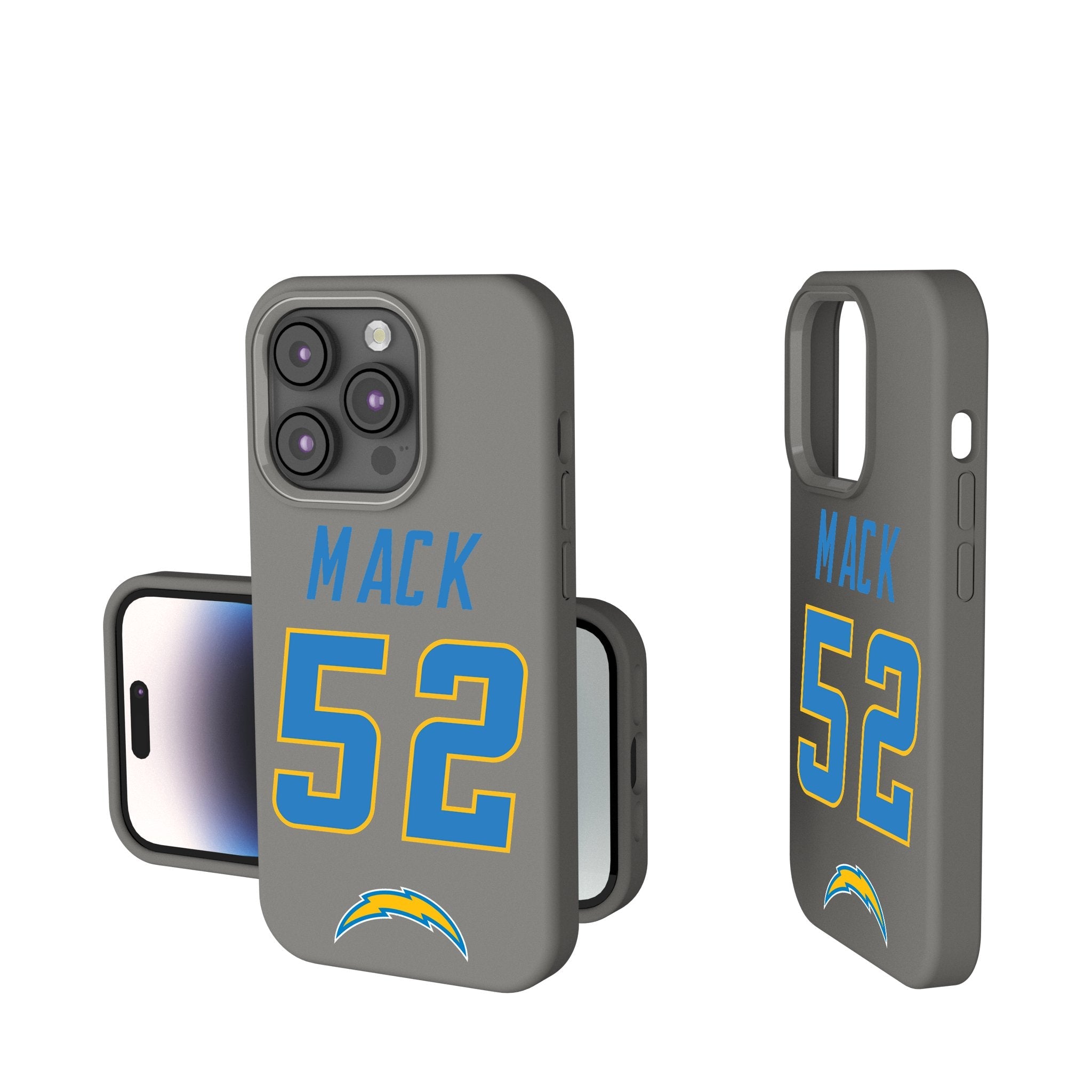 Khalil Mack Los Angeles Chargers 52 Ready Soft Touch Phone Case - Sports Gifts, Sports Memorabilia, Sports Collectibles, Fan Shop