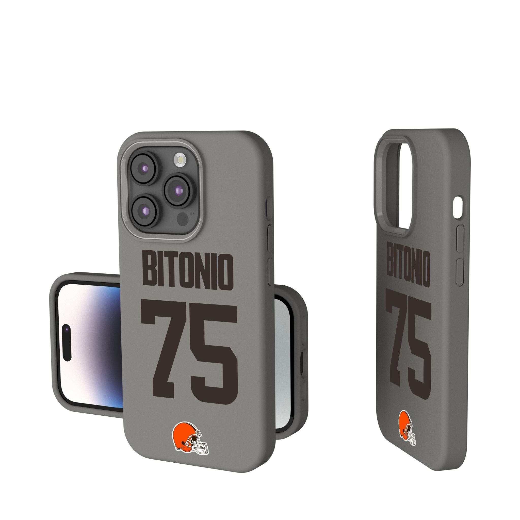 Joel Bitonio Cleveland Browns 75 Ready Soft Touch Phone Case - Sports Gifts, Sports Memorabilia, Sports Collectibles, Fan Shop