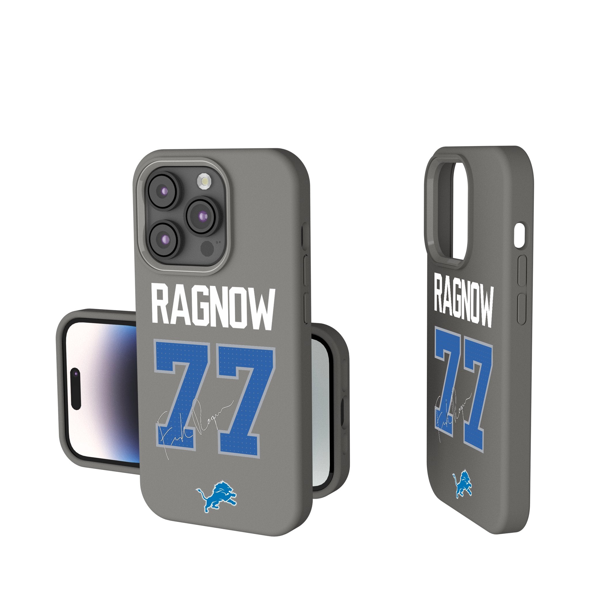 Frank Ragnow Detroit Lions 77 Ready Soft Touch Phone Case - Sports Gifts, Sports Memorabilia, Sports Collectibles, Fan Shop