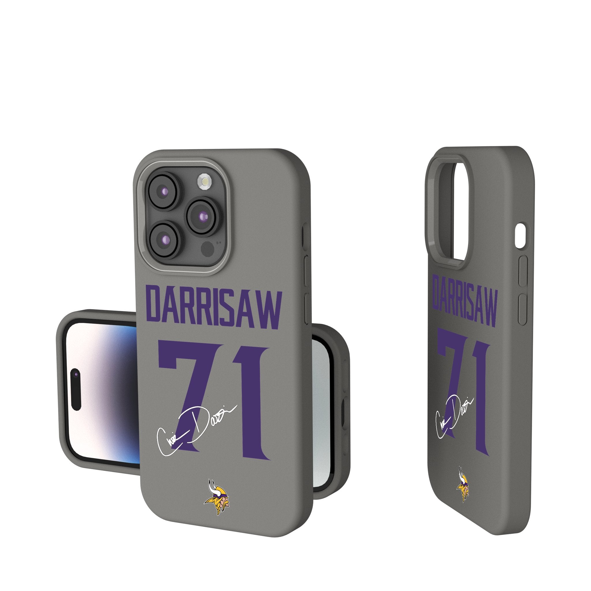 Christian Darrisaw Minnesota Vikings 71 Ready Soft Touch Phone Case - Sports Gifts, Sports Memorabilia, Sports Collectibles, Fan Shop
