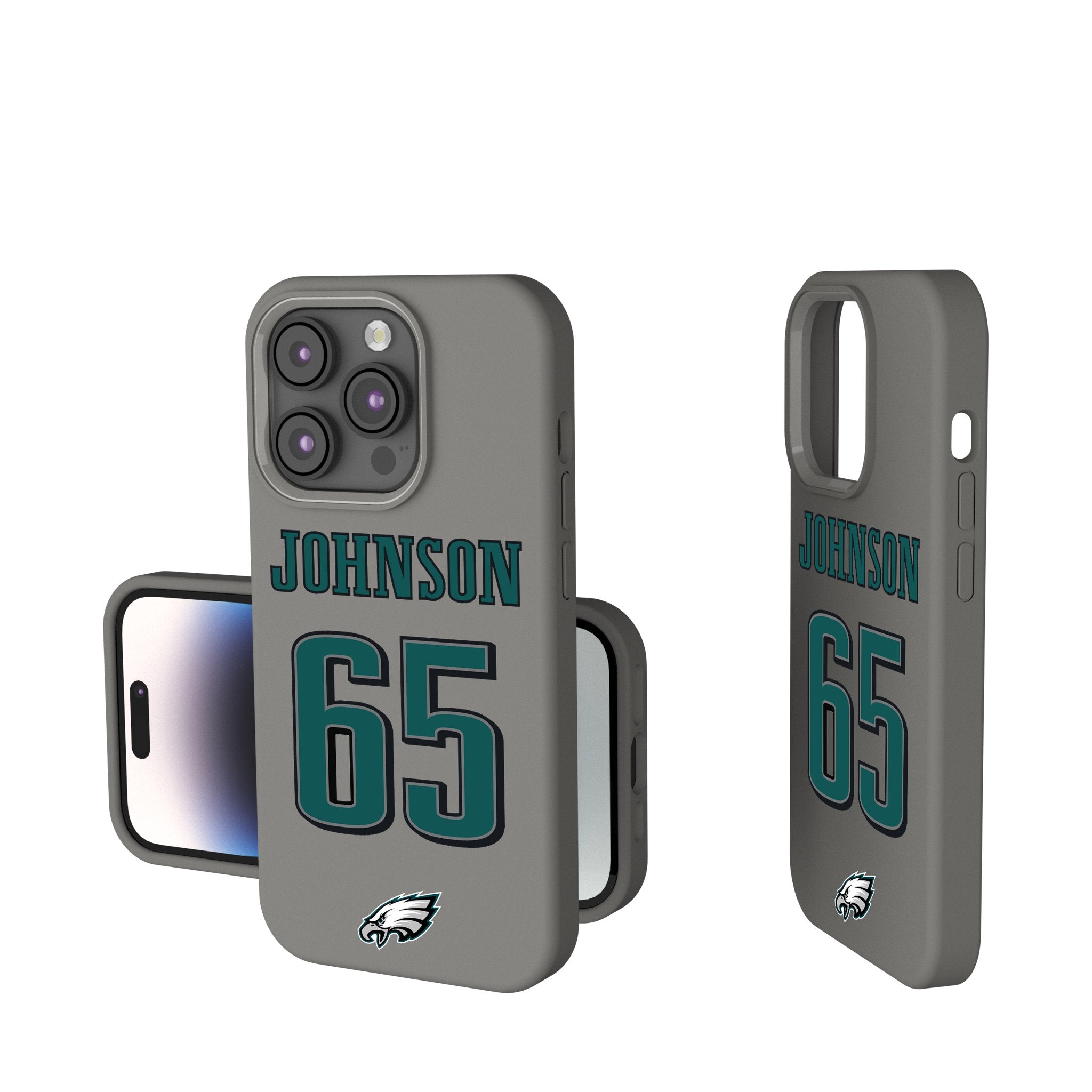 Lane Johnson Philadelphia Eagles 65 Ready Soft Touch Phone Case - Sports Gifts, Sports Memorabilia, Sports Collectibles, Fan Shop