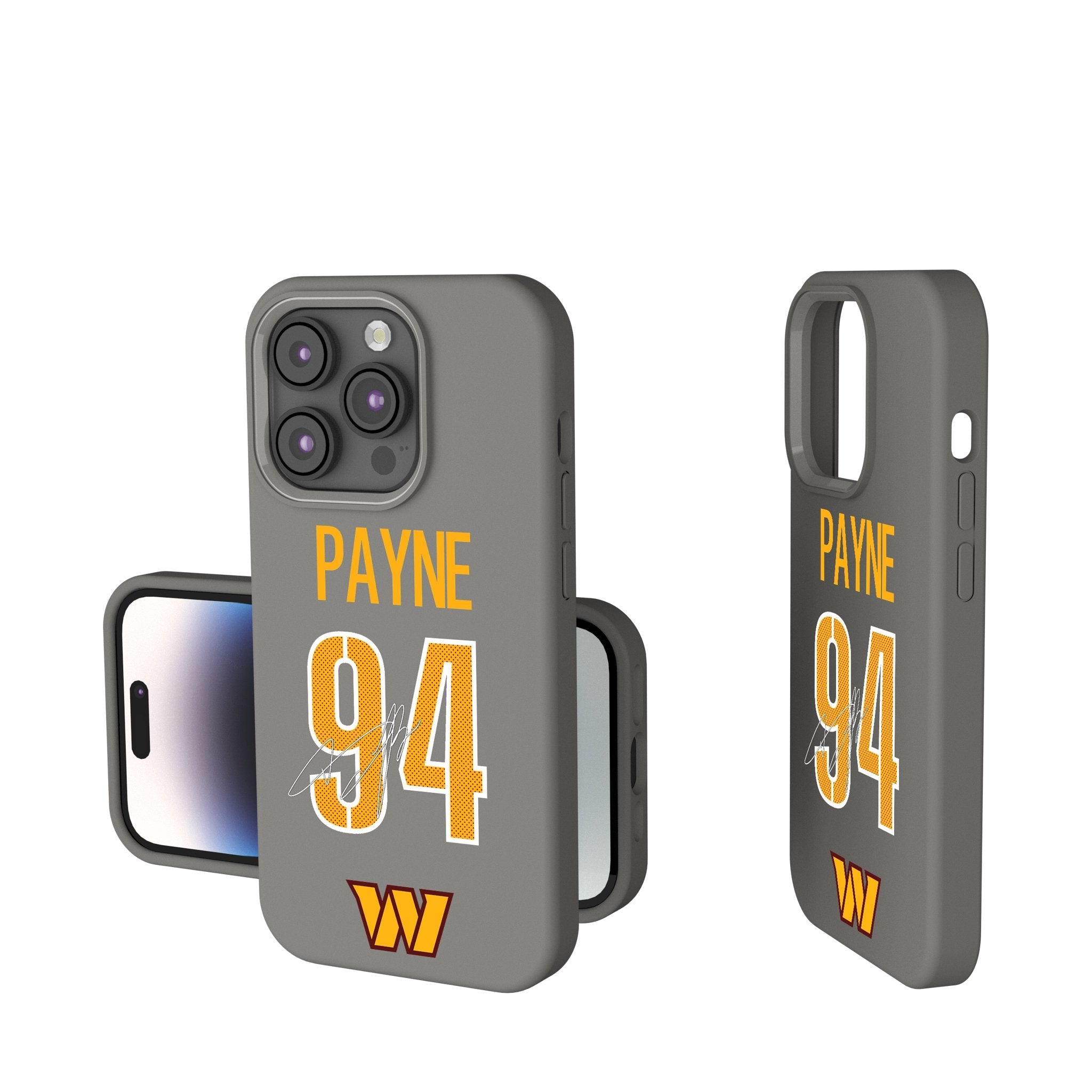 Daron Payne Washington Commanders 94 Ready Soft Touch Phone Case - Sports Gifts, Sports Memorabilia, Sports Collectibles, Fan Shop