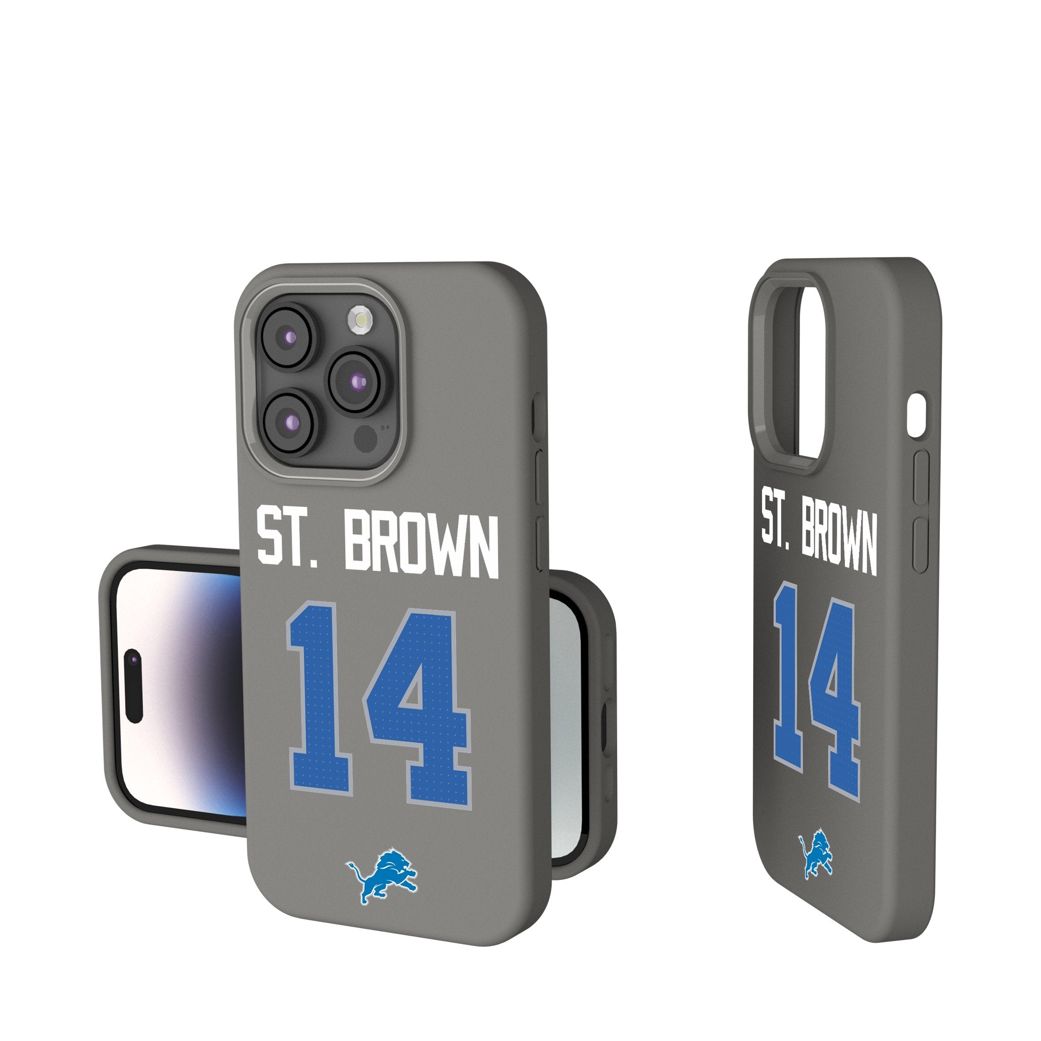 Amon-Ra St. Brown Detroit Lions 14 Ready Soft Touch Phone Case - Sports Gifts, Sports Memorabilia, Sports Collectibles, Fan Shop