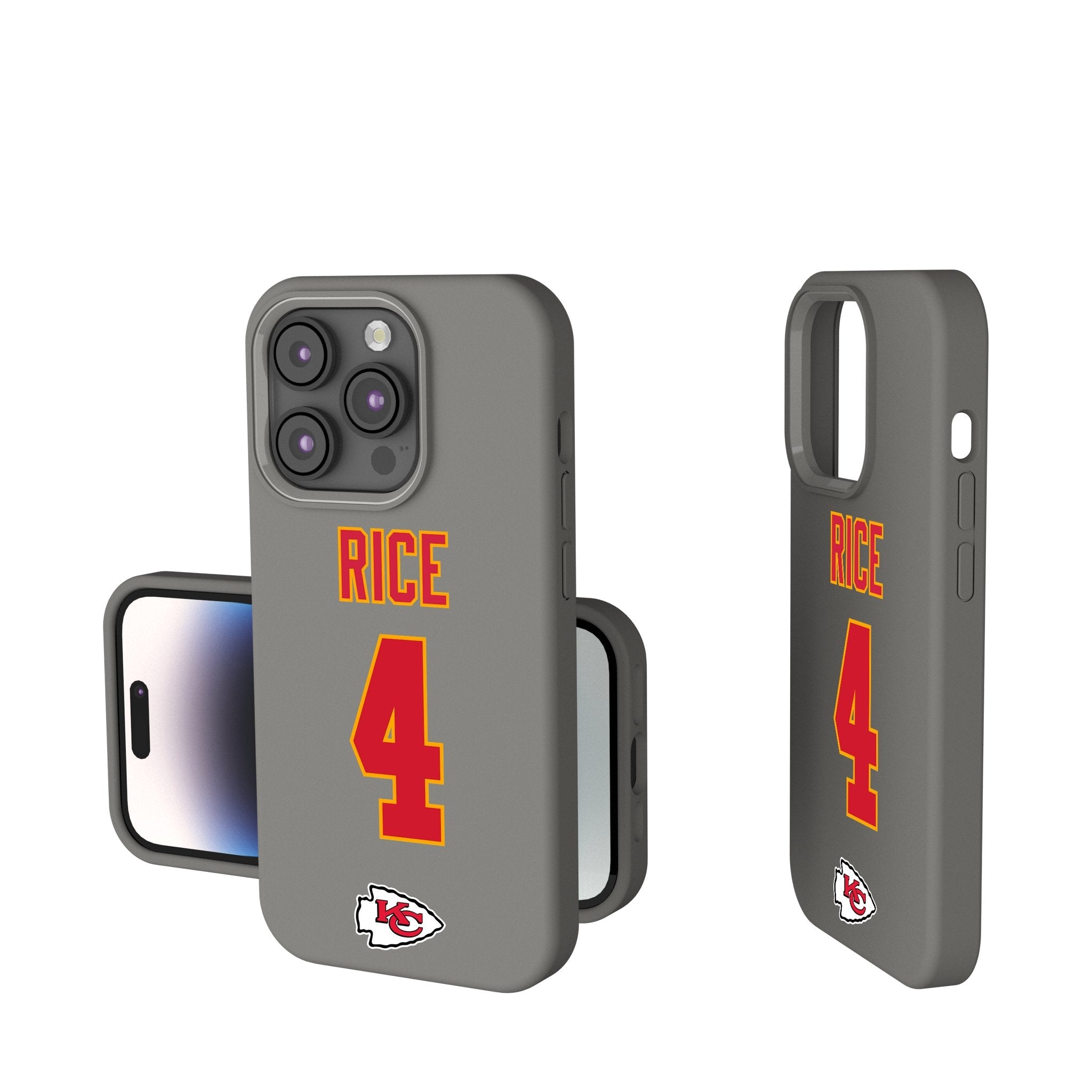 Rashee Rice Kansas City Chiefs 4 Ready Soft Touch Phone Case - Sports Gifts, Sports Memorabilia, Sports Collectibles, Fan Shop