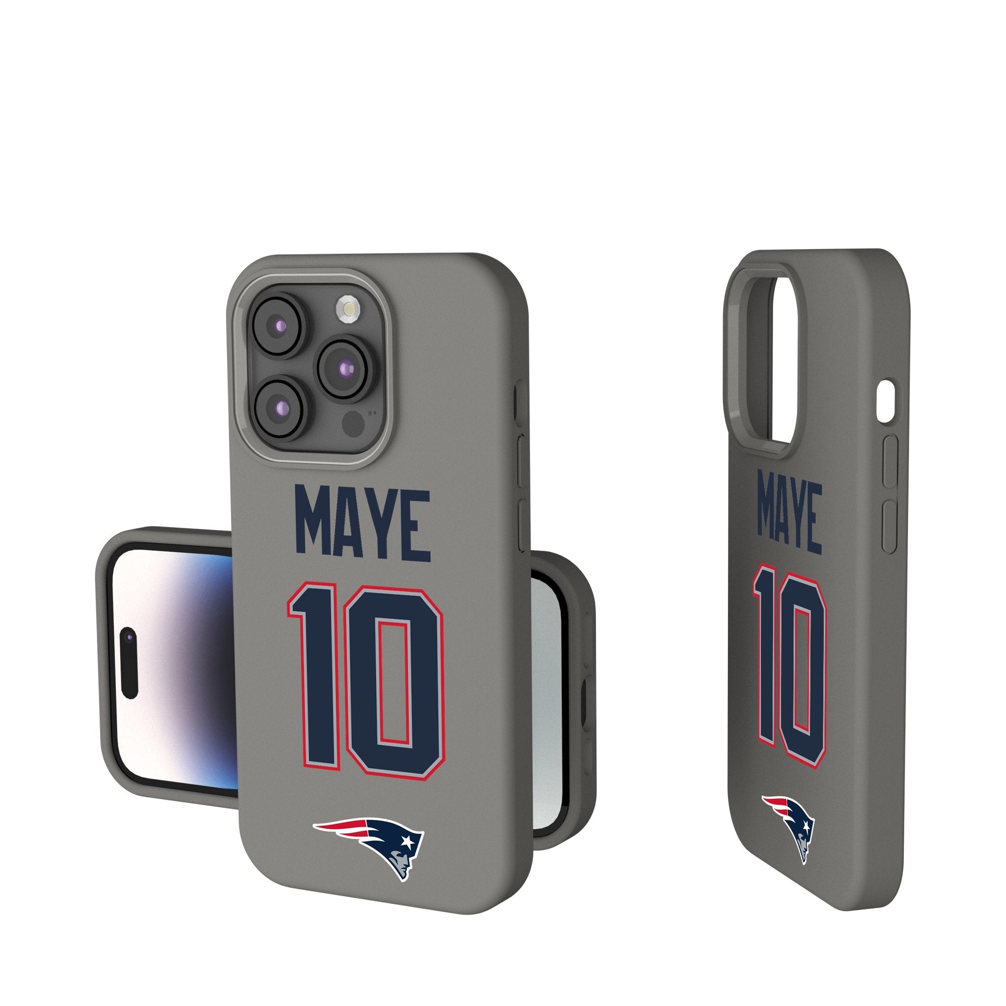 Drake Maye New England Patriots 10 Ready Soft Touch Phone Case - Sports Gifts, Sports Memorabilia, Sports Collectibles, Fan Shop