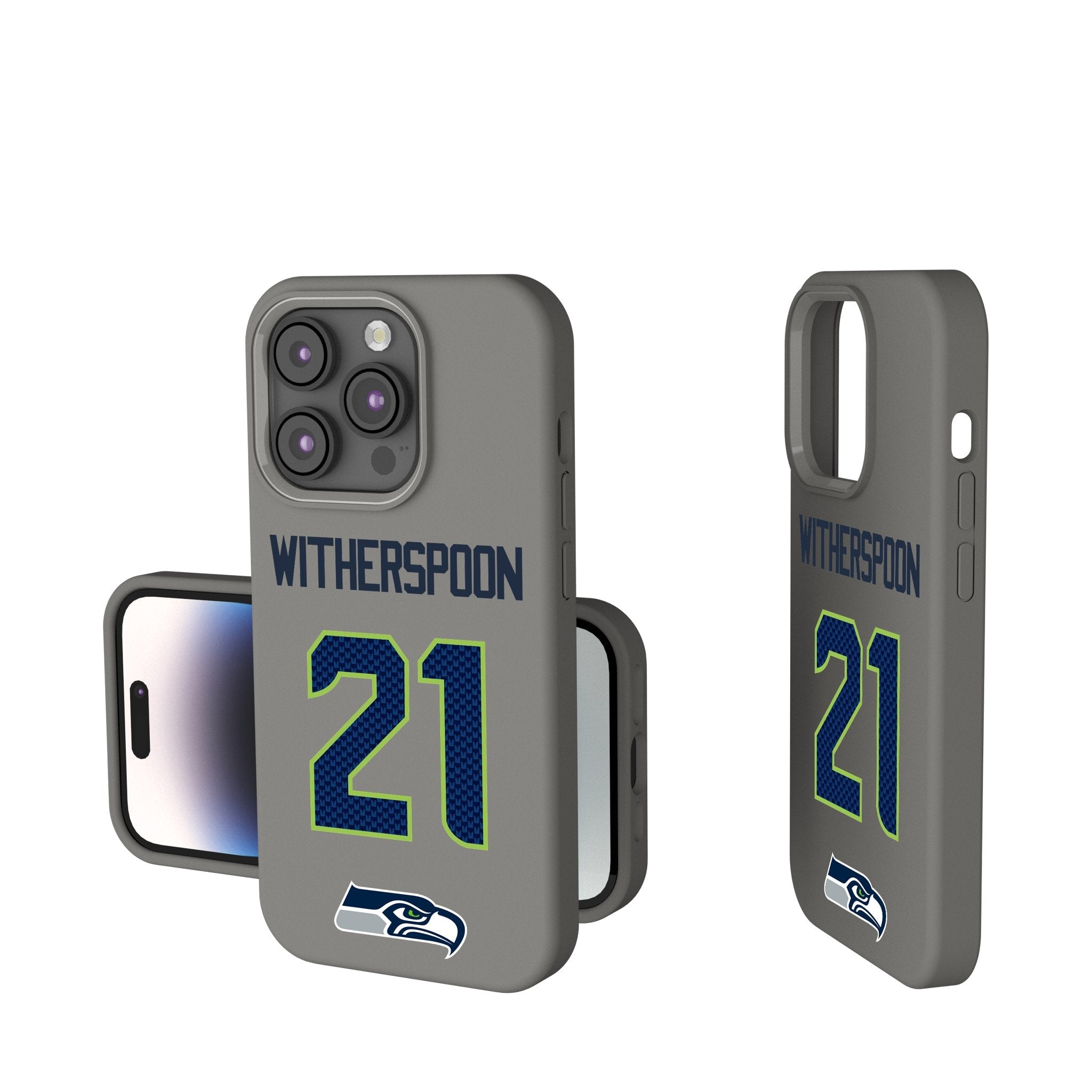 Devon Witherspoon Seattle Seahawks 21 Ready Soft Touch Phone Case - Sports Gifts, Sports Memorabilia, Sports Collectibles, Fan Shop