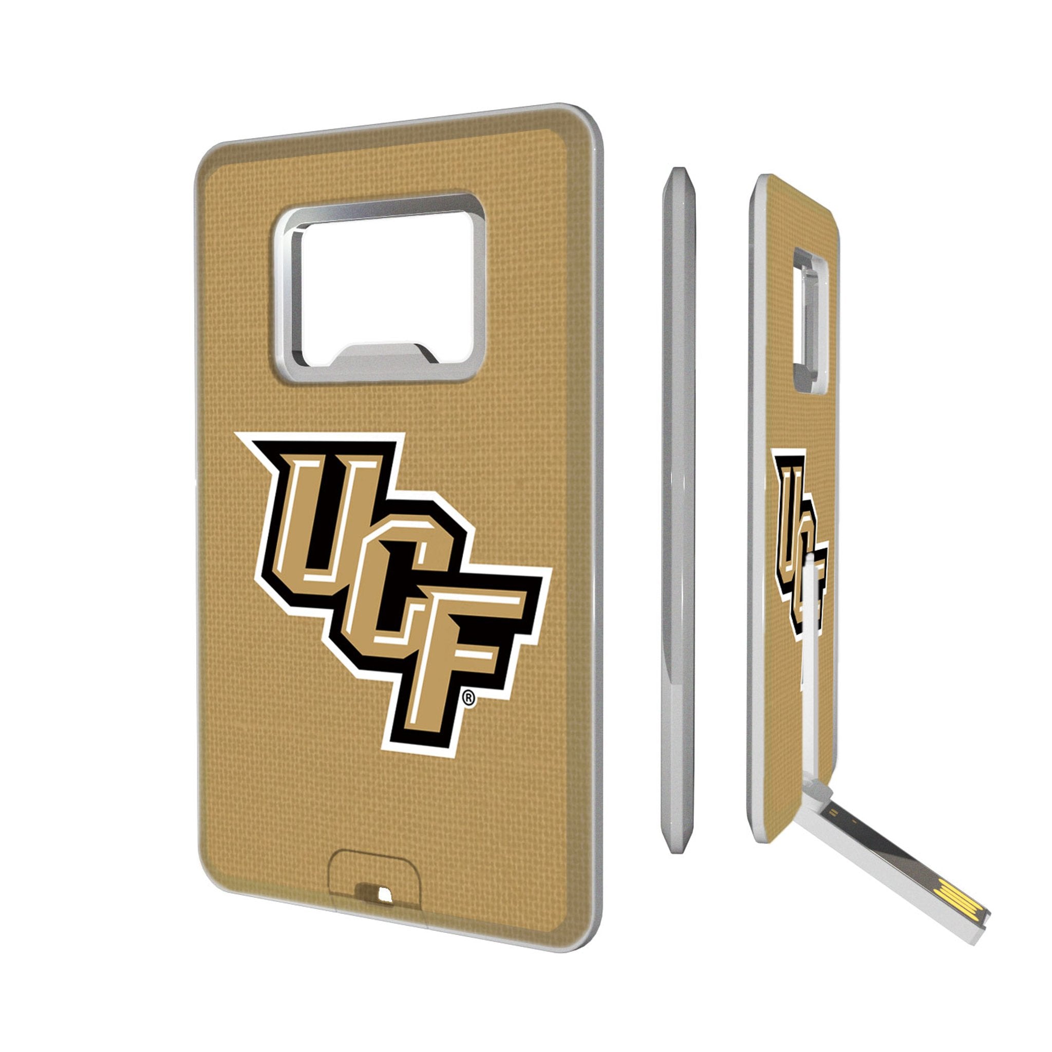 University of Central Florida Golden Knights Solid Credit Card USB Drive with Bottle Opener 32GB - Sports Gifts, Sports Memorabilia, Sports Collectibles, Fan Shop