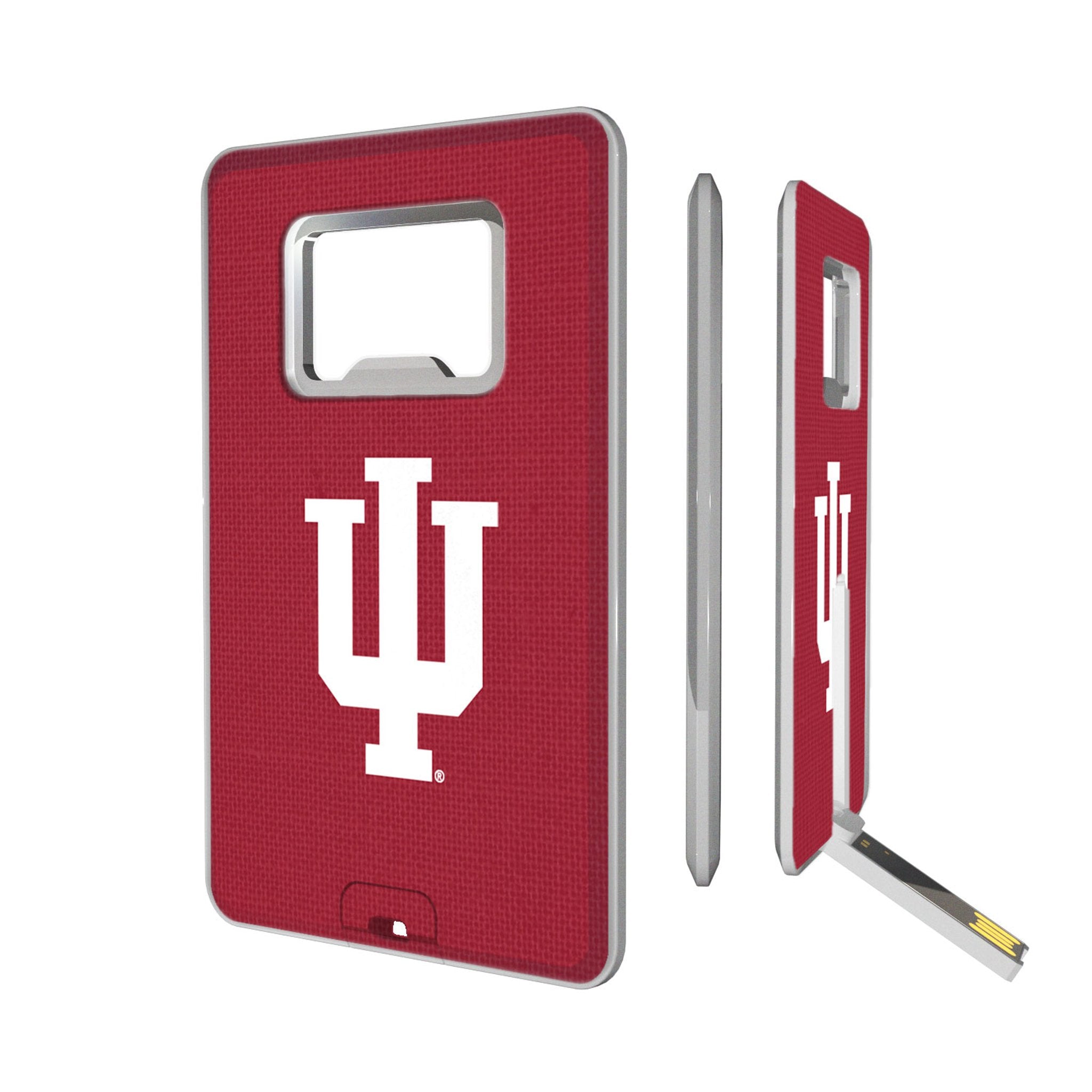 Indiana University Hoosiers Solid Credit Card USB Drive with Bottle Opener 32GB - Sports Gifts, Sports Memorabilia, Sports Collectibles, Fan Shop