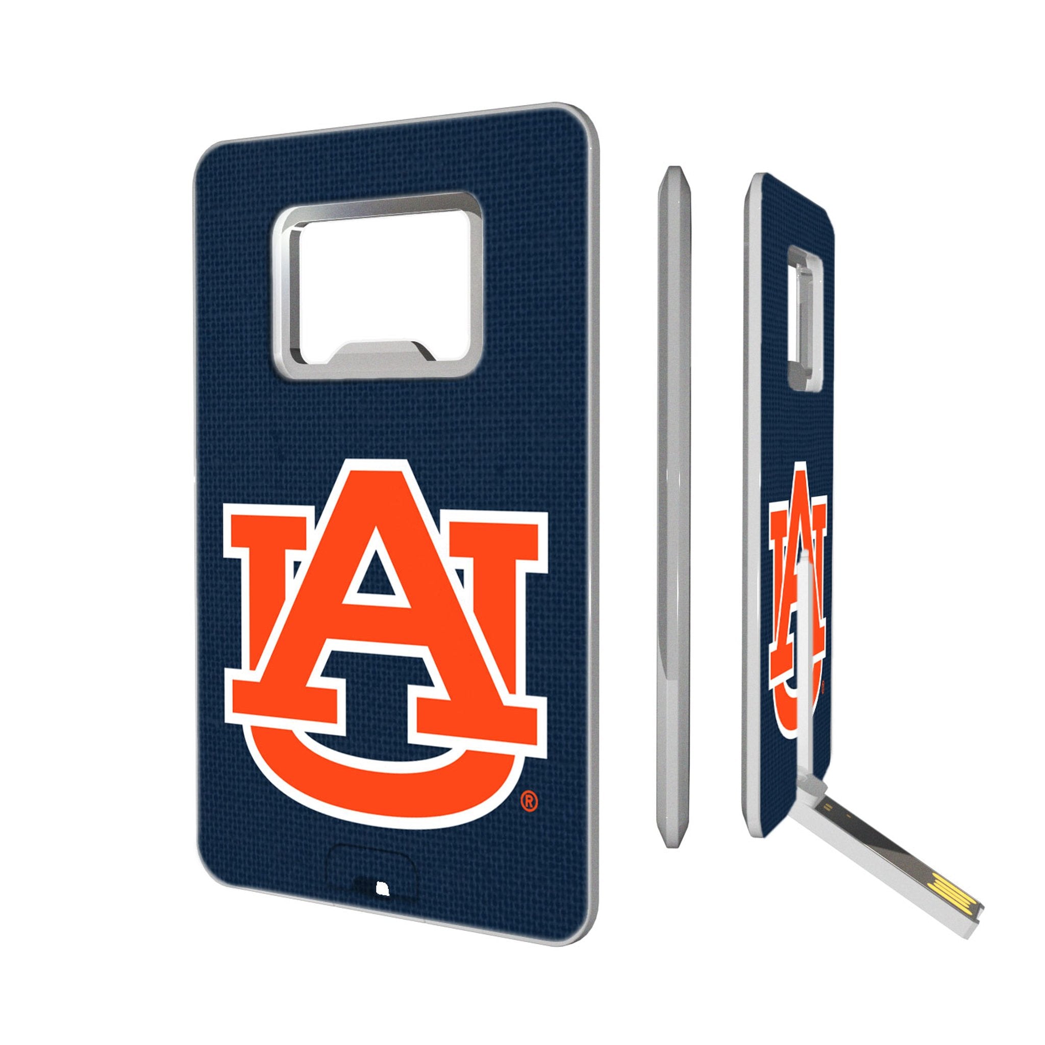 University of Auburn Tigers Solid Credit Card USB Drive with Bottle Opener 32GB - Sports Gifts, Sports Memorabilia, Sports Collectibles, Fan Shop