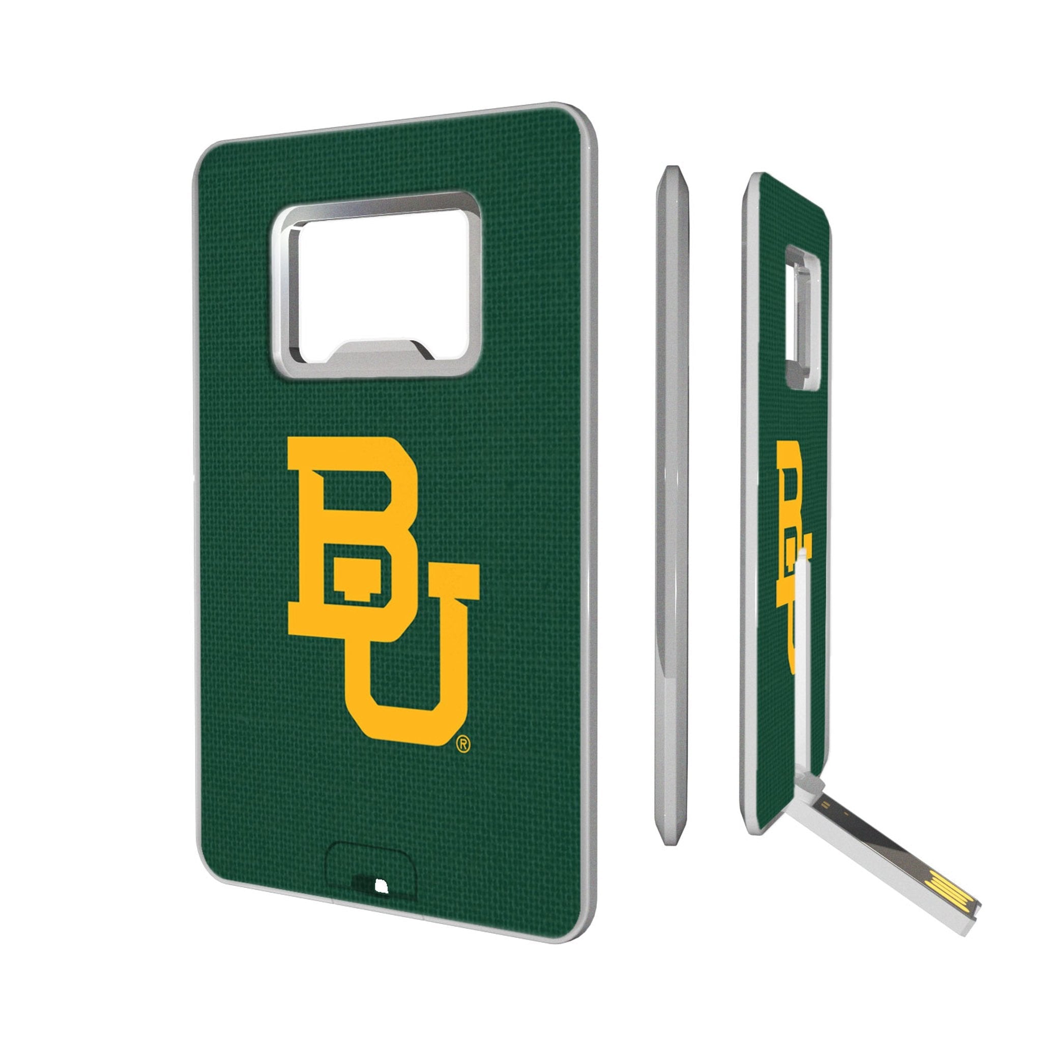 Baylor University Bears Solid Credit Card USB Drive with Bottle Opener 32GB - Sports Gifts, Sports Memorabilia, Sports Collectibles, Fan Shop