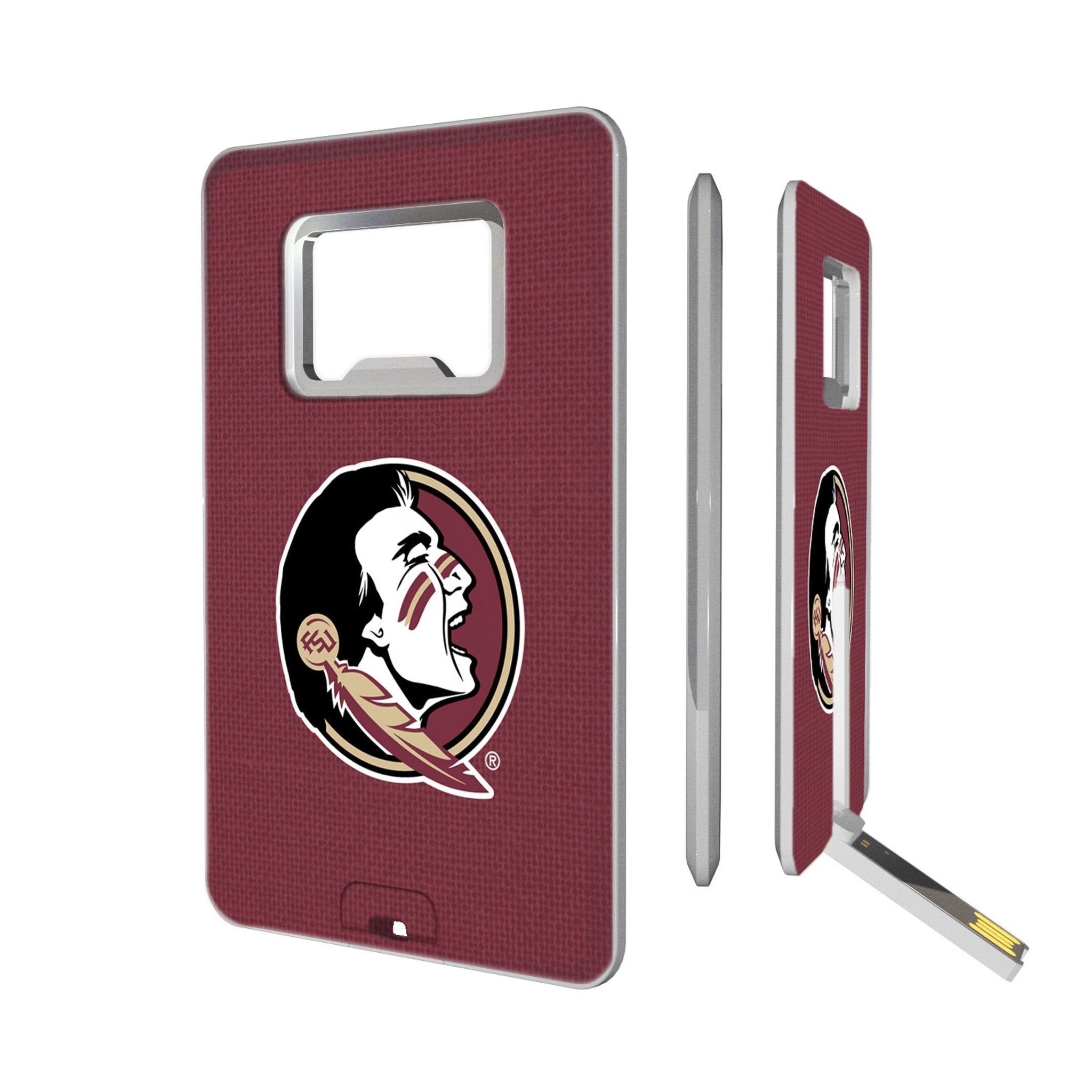 Florida State University Seminoles Solid Credit Card USB Drive with Bottle Opener 32GB - Sports Gifts, Sports Memorabilia, Sports Collectibles, Fan Shop