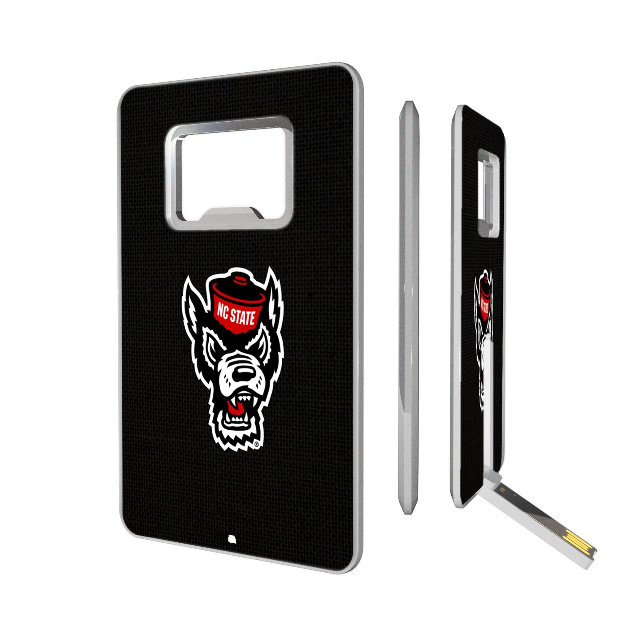 North Carolina State University Wolfpack Solid Credit Card USB Drive with Bottle Opener 32GB - Sports Gifts, Sports Memorabilia, Sports Collectibles, Fan Shop