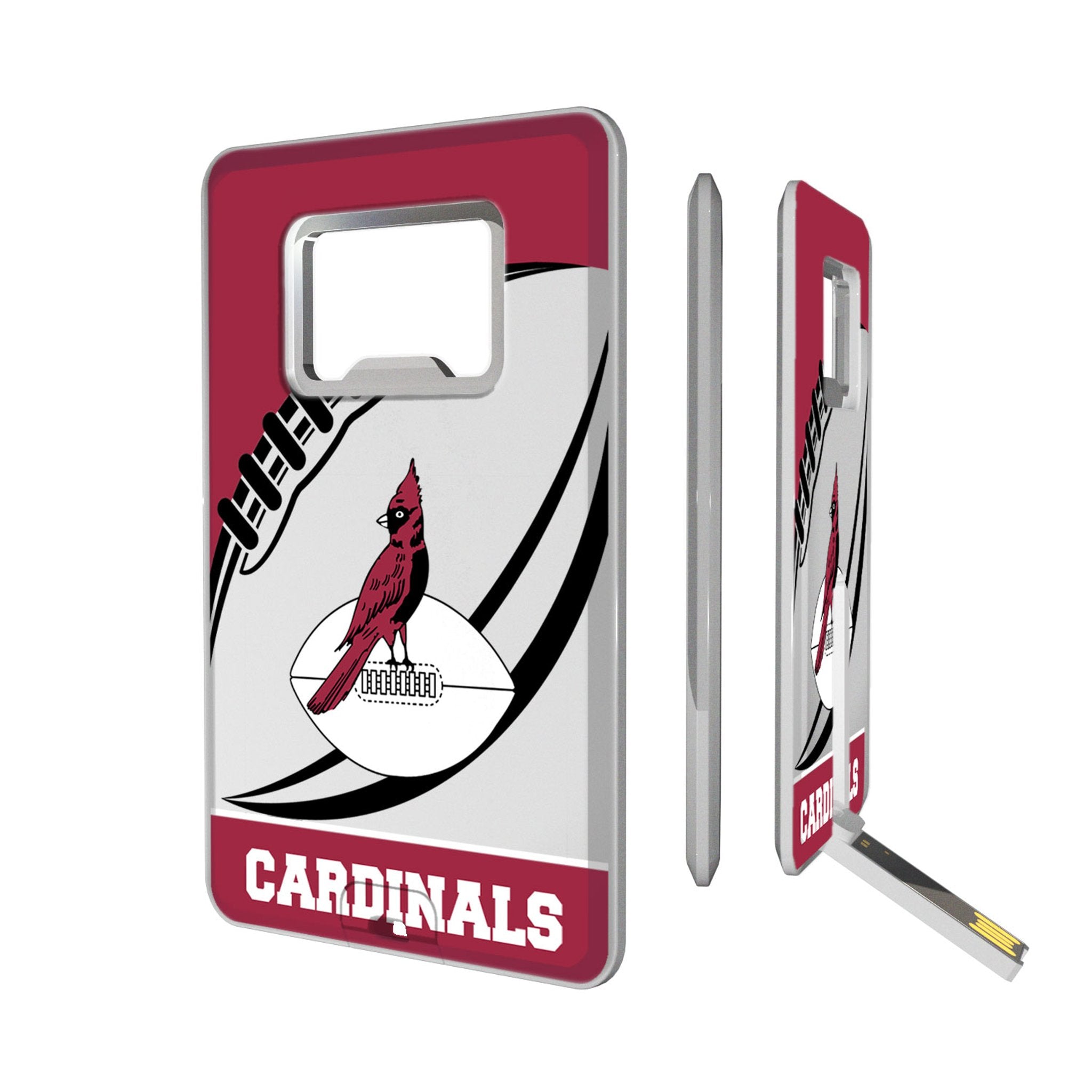 Chicago Cardinals 1947-1959 Historic Collection Passtime Credit Card USB Drive with Bottle Opener 32GB - Sports Gifts, Sports Memorabilia, Sports Collectibles, Fan Shop