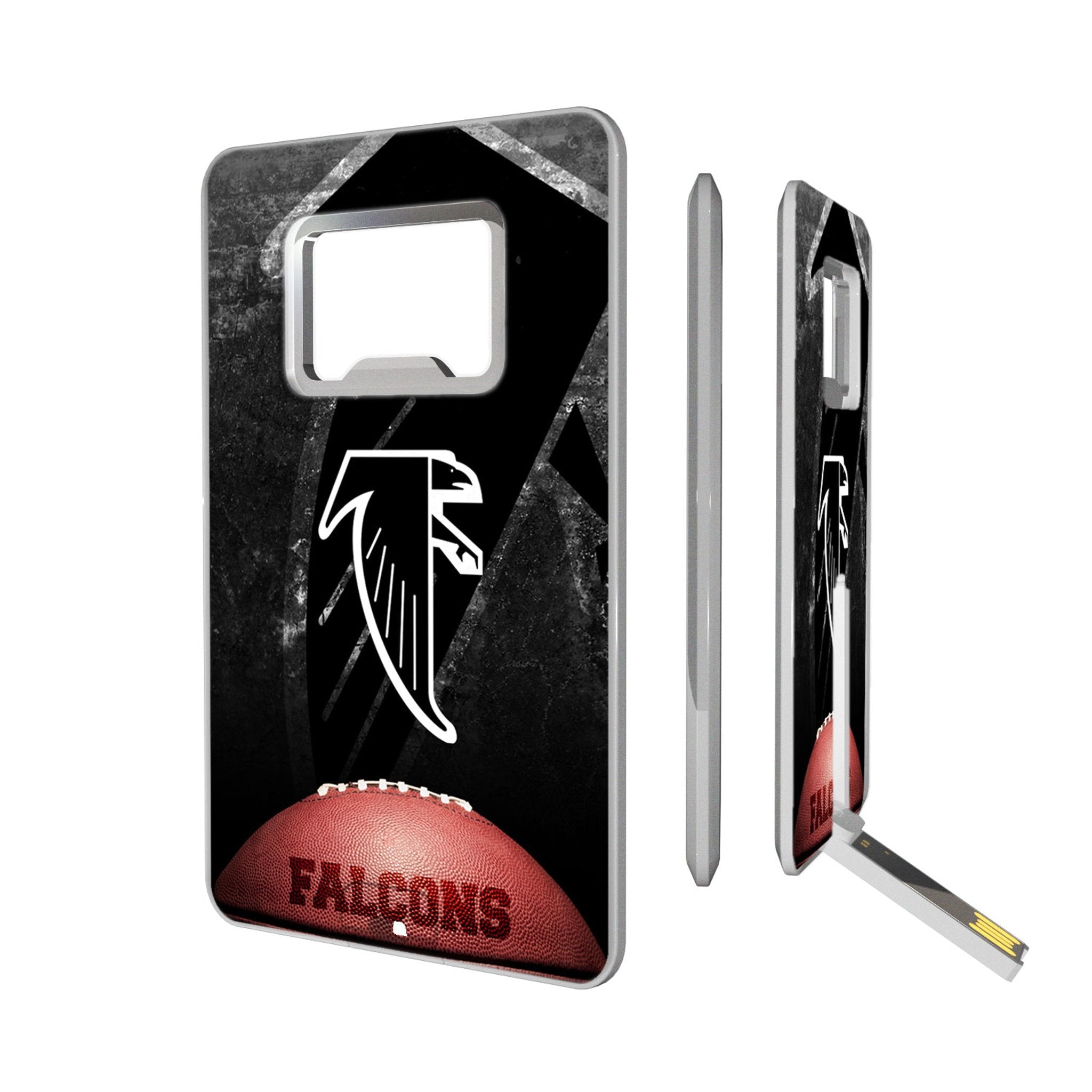 Atlanta Falcons Classic  Legendary Credit Card USB Drive with Bottle Opener 32GB - Sports Gifts, Sports Memorabilia, Sports Collectibles, Fan Shop
