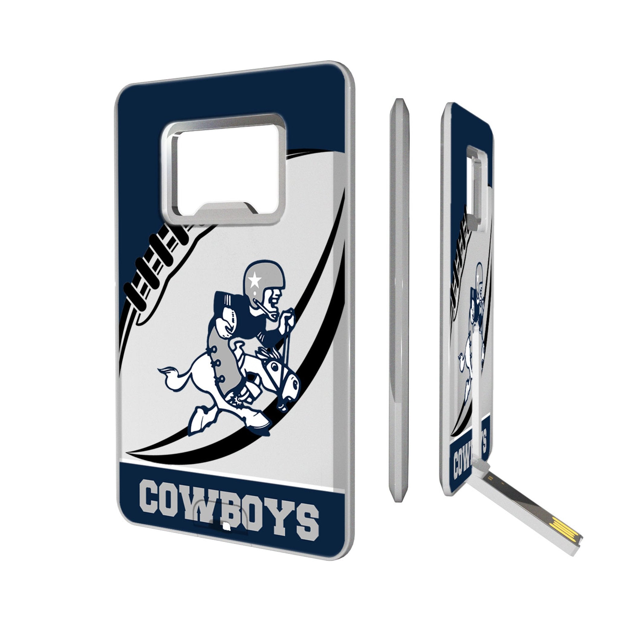 Dallas Cowboys 1966-1969 Historic Collection Passtime Credit Card USB Drive with Bottle Opener 32GB - Sports Gifts, Sports Memorabilia, Sports Collectibles, Fan Shop
