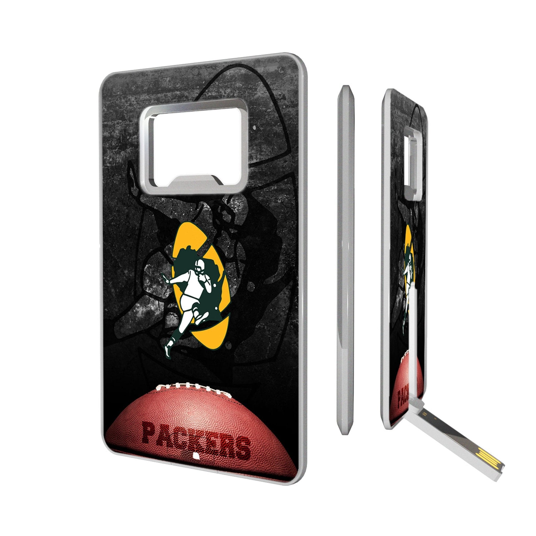 Green Bay Packers Historic Collection Legendary Credit Card USB Drive with Bottle Opener 32GB - Sports Gifts, Sports Memorabilia, Sports Collectibles, Fan Shop