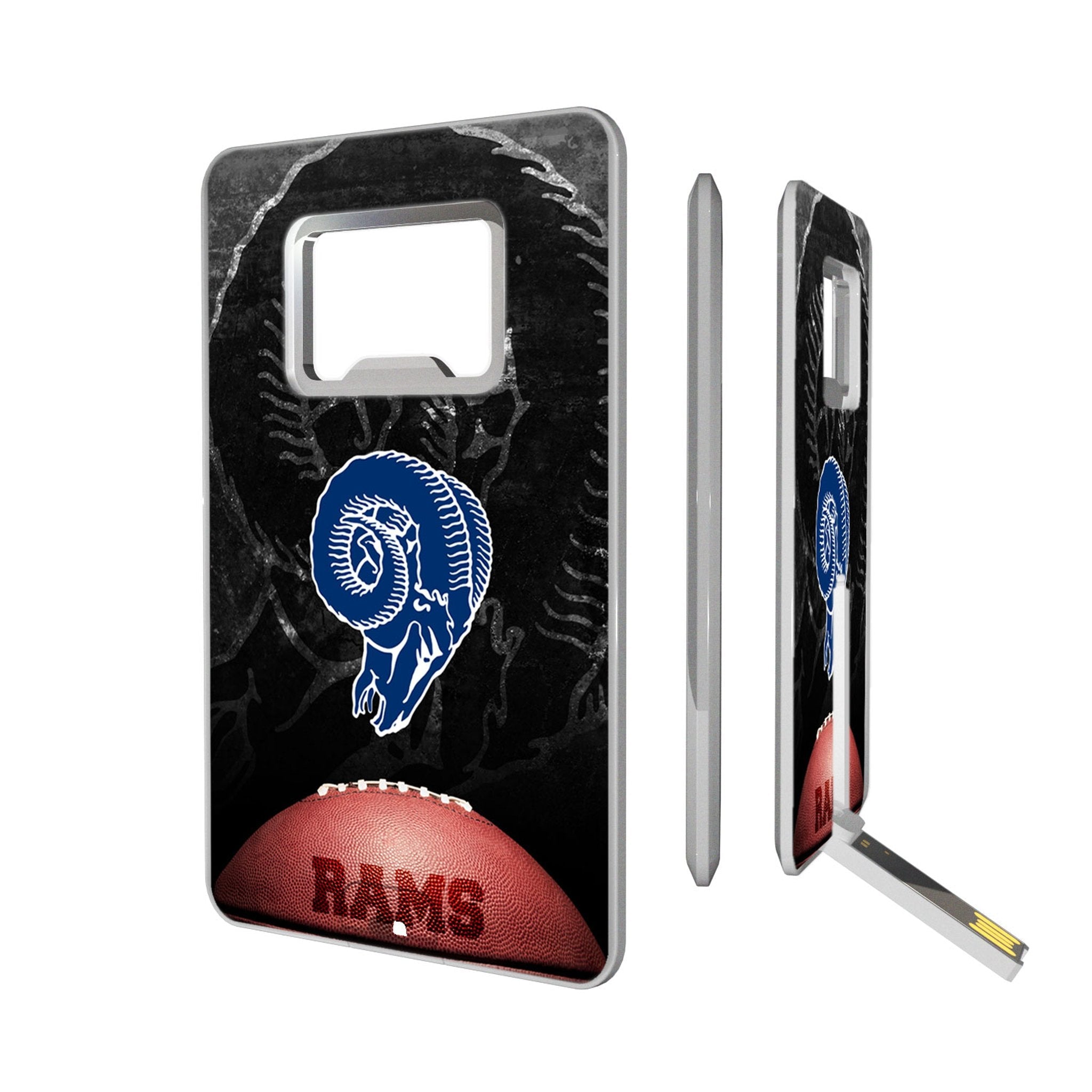 Los Angeles Rams Historic Collection Legendary Credit Card USB Drive with Bottle Opener 32GB - Sports Gifts, Sports Memorabilia, Sports Collectibles, Fan Shop