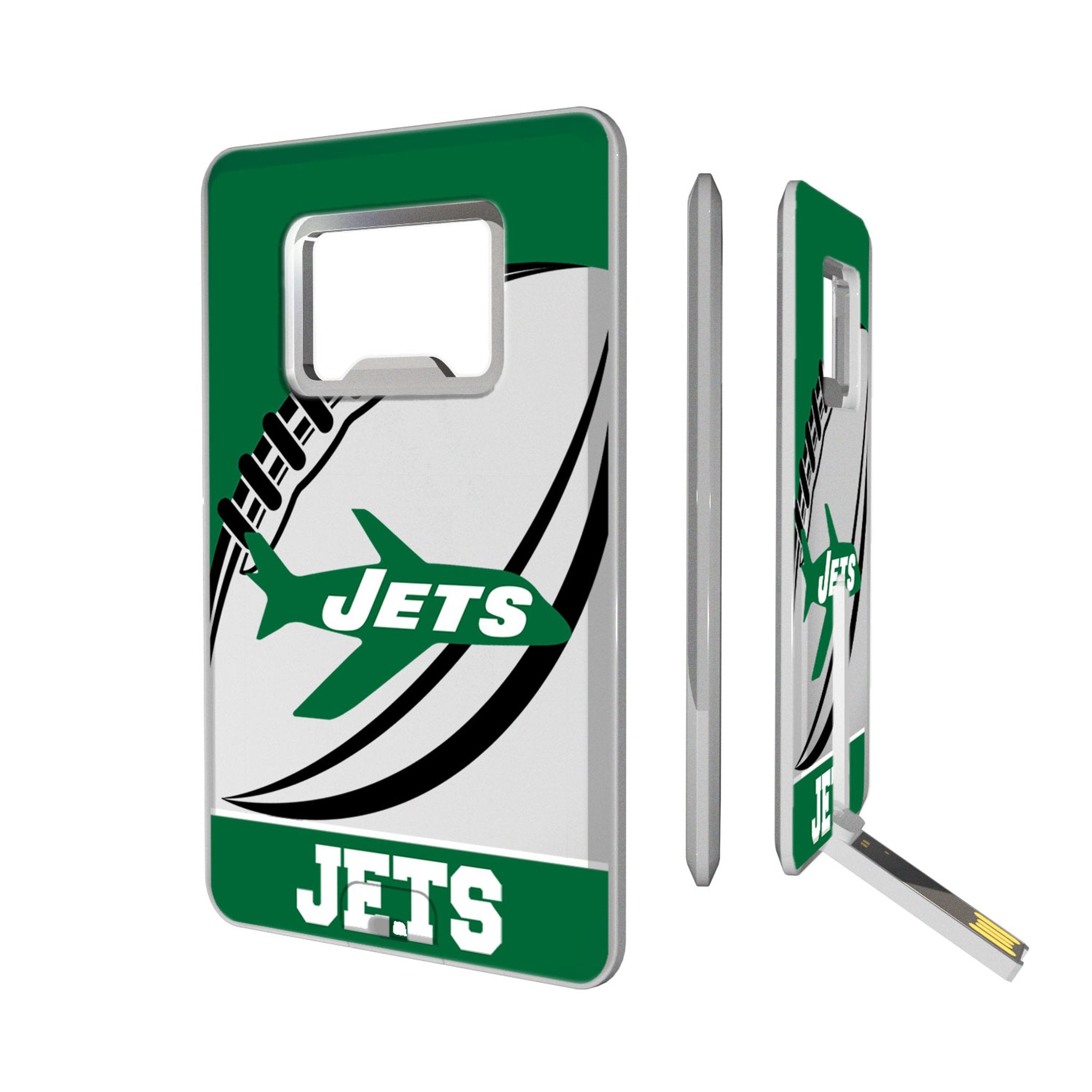 New York Jets 1963 Historic Collection Passtime Credit Card USB Drive with Bottle Opener 32GB - Sports Gifts, Sports Memorabilia, Sports Collectibles, Fan Shop
