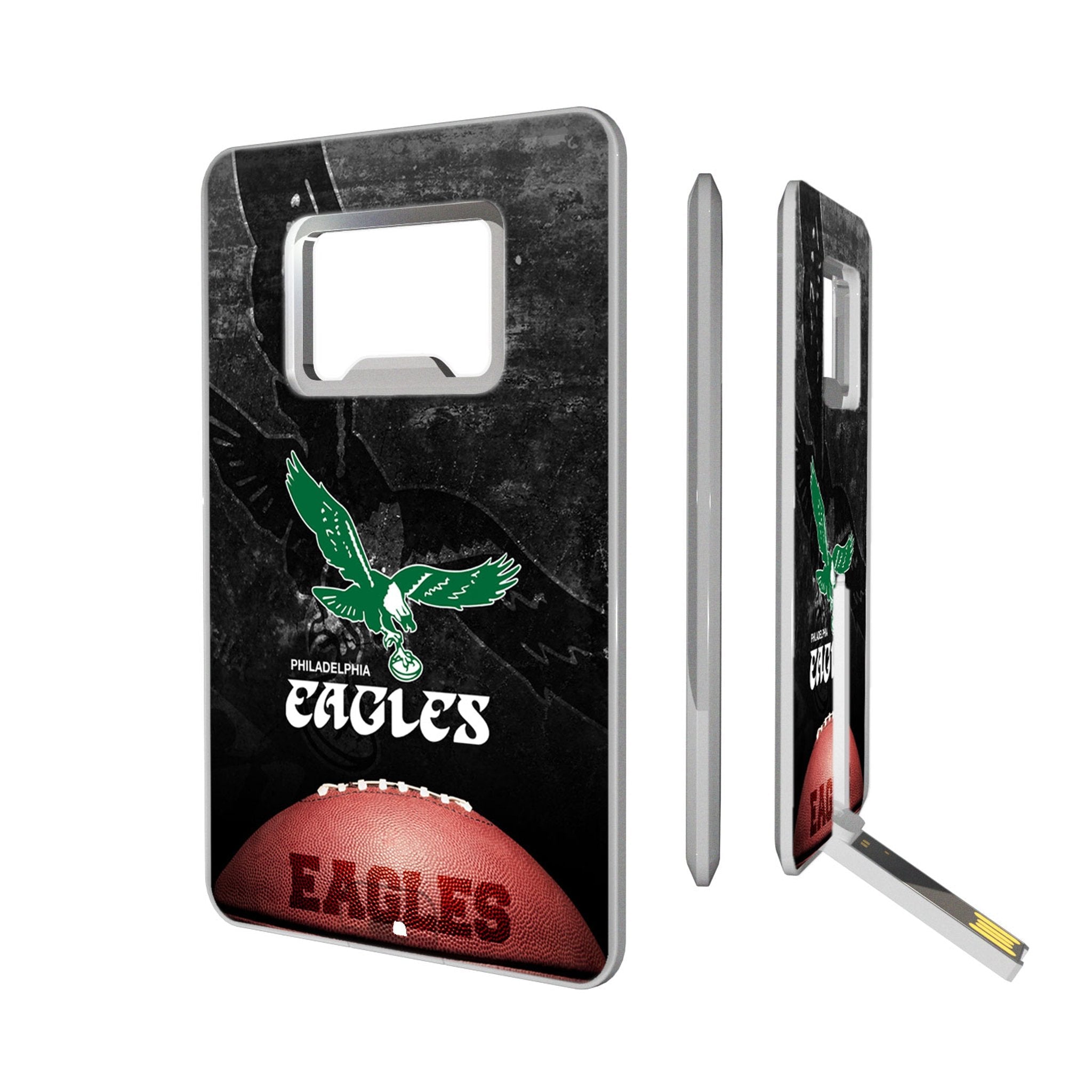 Philadelphia Eagles 1973-1995 Historic Collection Legendary Credit Card USB Drive with Bottle Opener 32GB - Sports Gifts, Sports Memorabilia, Sports Collectibles, Fan Shop