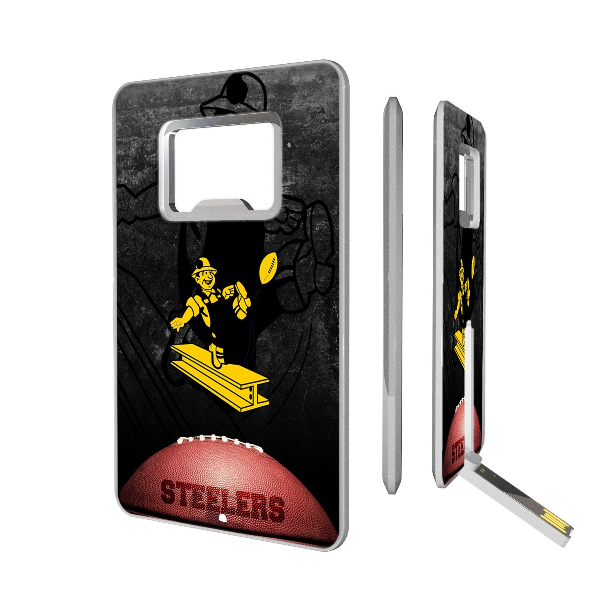 Pittsburgh Steelers 1961 Historic Collection Legendary Credit Card USB Drive with Bottle Opener 32GB - Sports Gifts, Sports Memorabilia, Sports Collectibles, Fan Shop