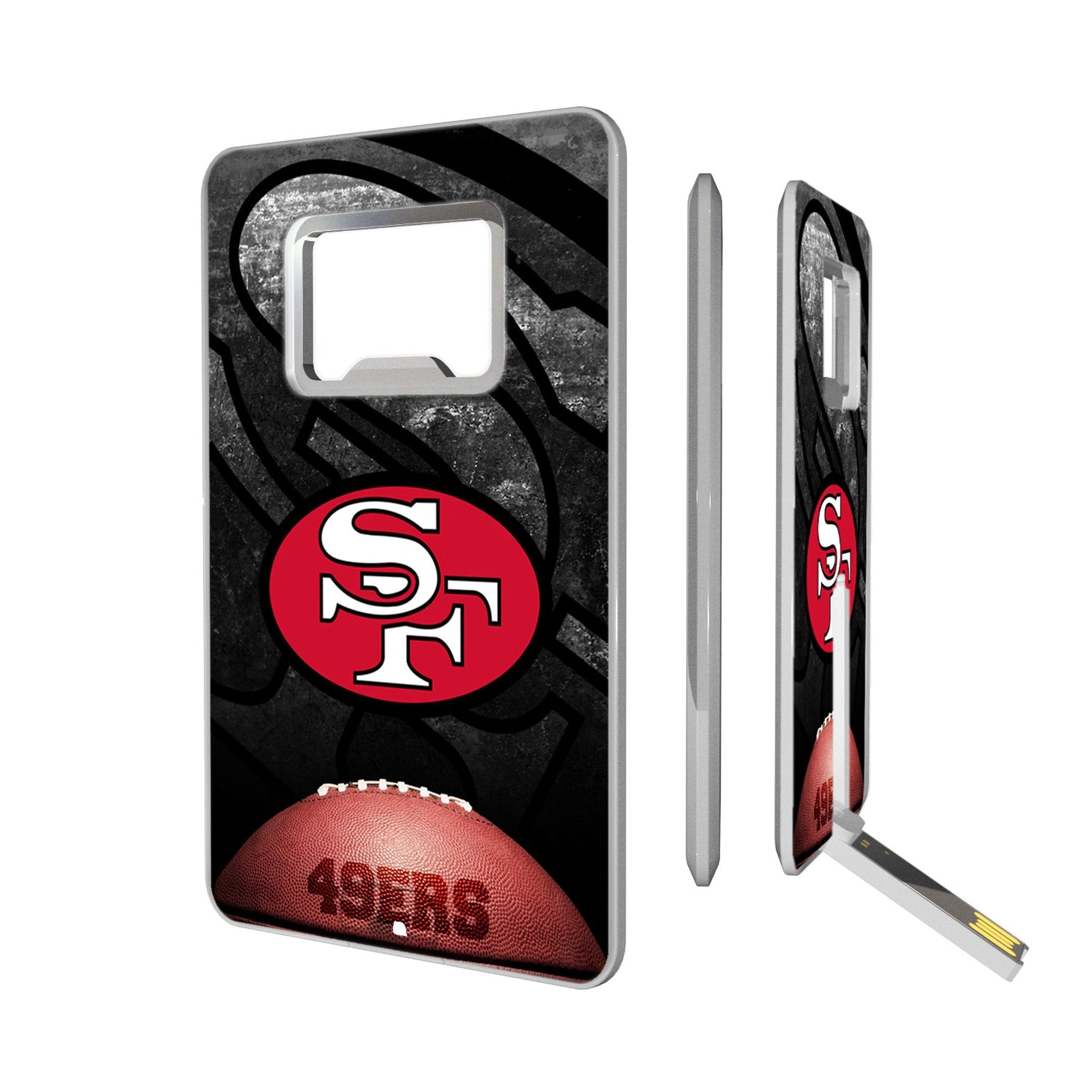 San Francisco 49ers Historic Collection Legendary Credit Card USB Drive with Bottle Opener 32GB - Sports Gifts, Sports Memorabilia, Sports Collectibles, Fan Shop