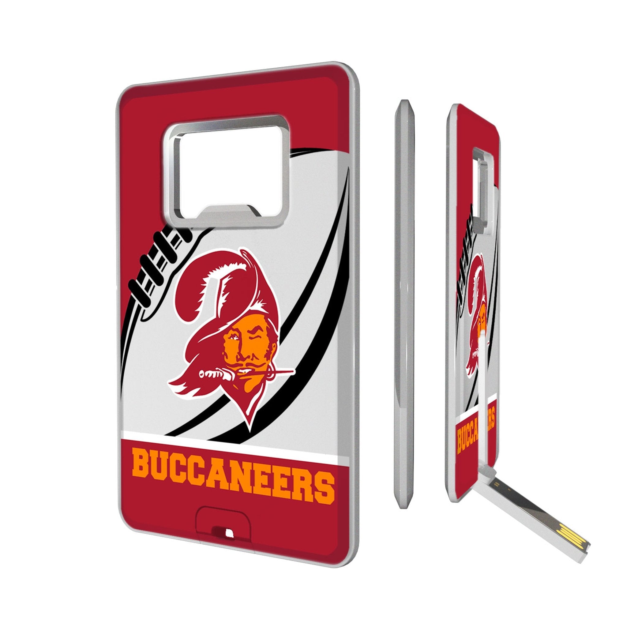 Tampa Bay Buccaneers Historic Collection Passtime Credit Card USB Drive with Bottle Opener 32GB - Sports Gifts, Sports Memorabilia, Sports Collectibles, Fan Shop