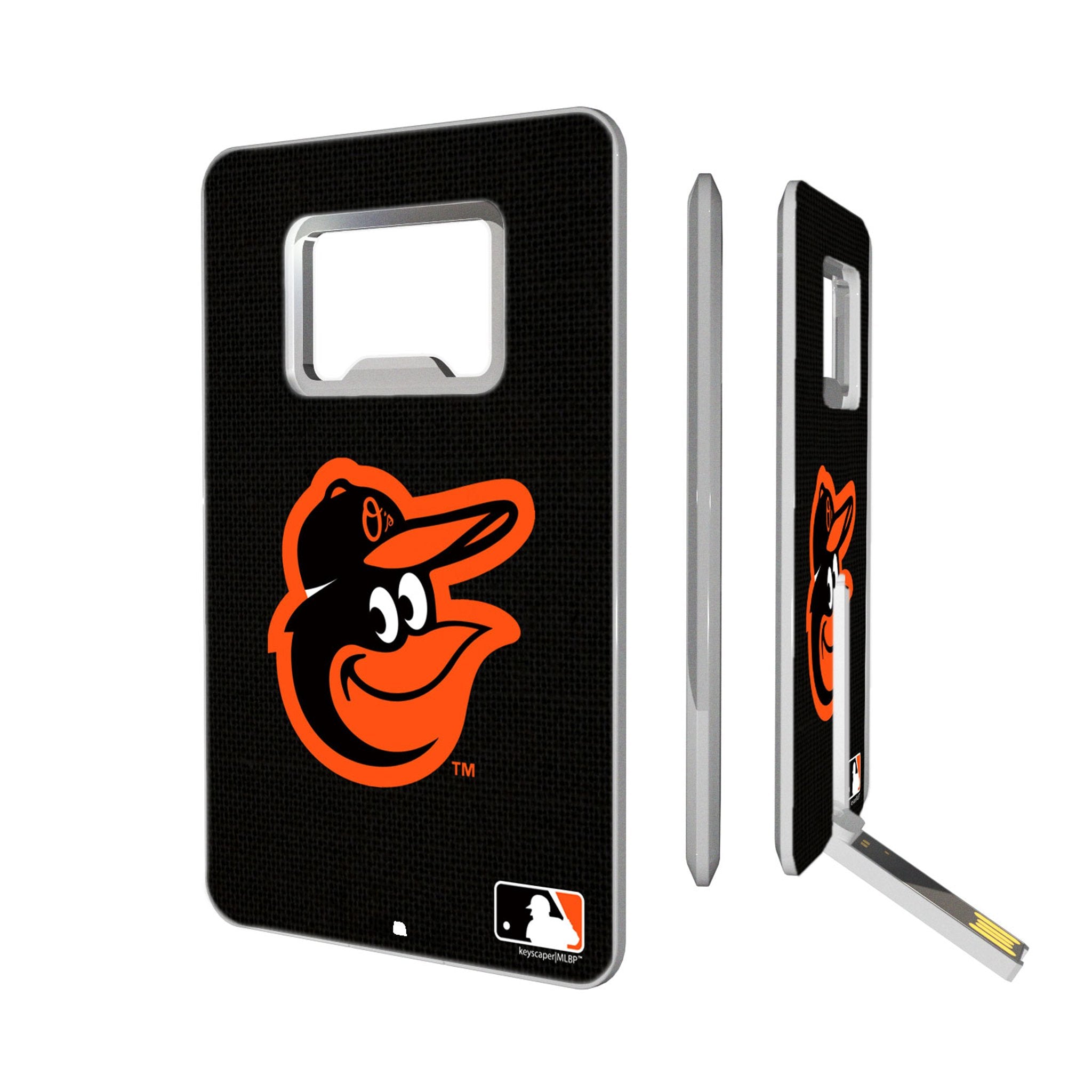 Baltimore Orioles Solid Credit Card USB Drive with Bottle Opener 32GB - Sports Gifts, Sports Memorabilia, Sports Collectibles, Fan Shop