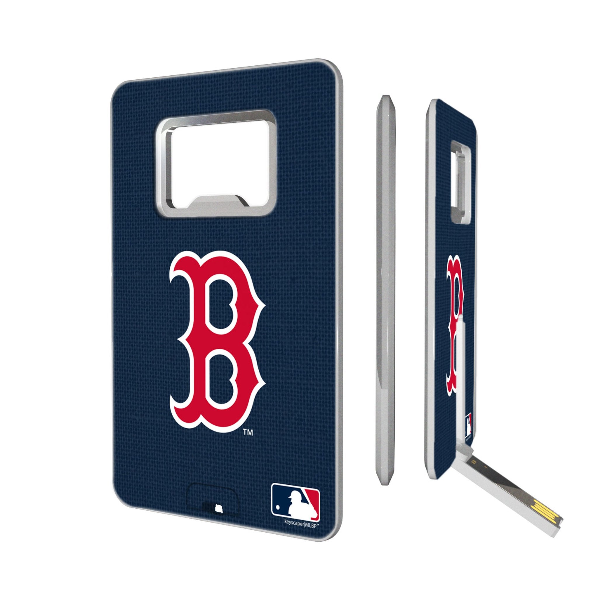 Boston Red Sox Solid Credit Card USB Drive with Bottle Opener 32GB - Sports Gifts, Sports Memorabilia, Sports Collectibles, Fan Shop