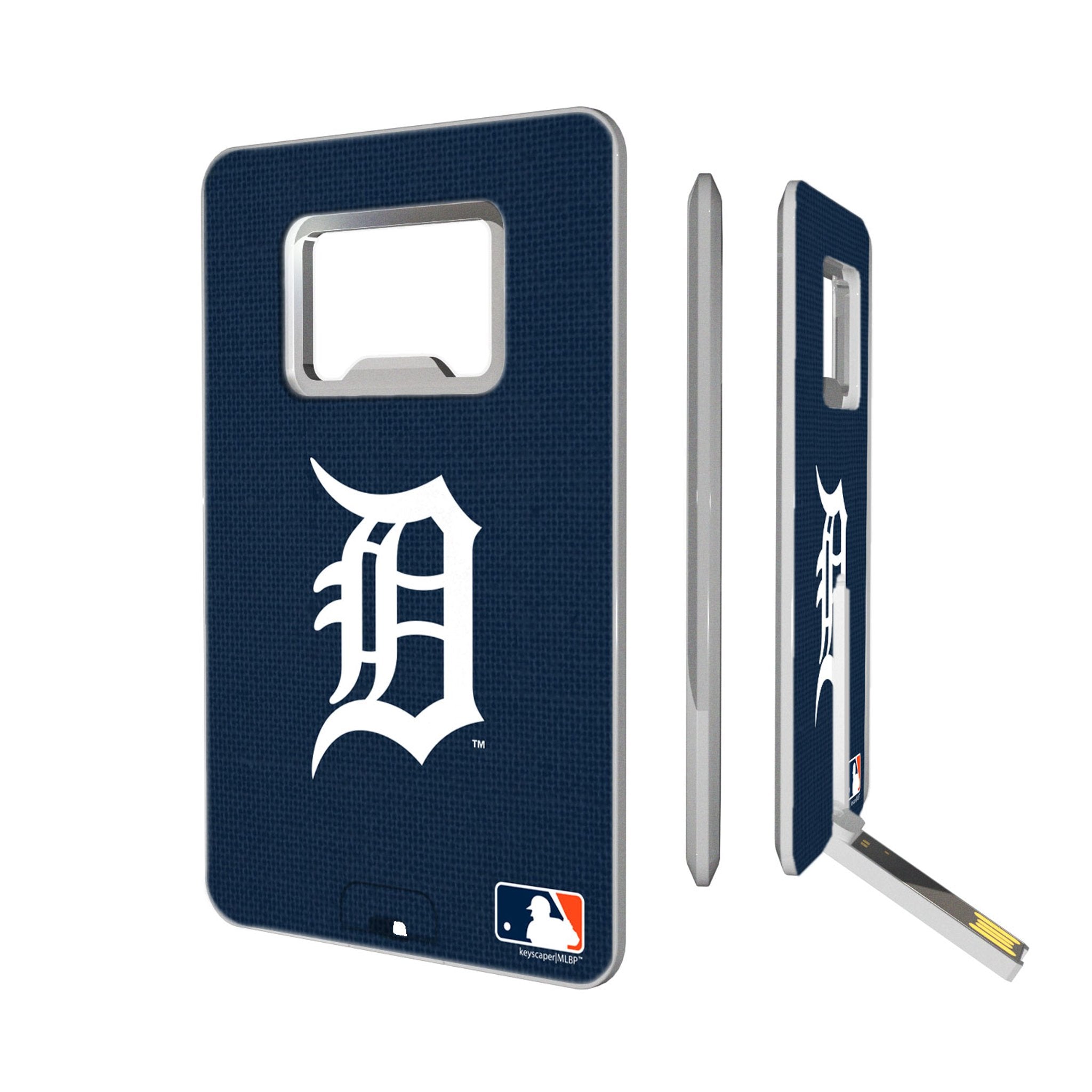 Detroit Tigers Solid Credit Card USB Drive with Bottle Opener 32GB - Sports Gifts, Sports Memorabilia, Sports Collectibles, Fan Shop