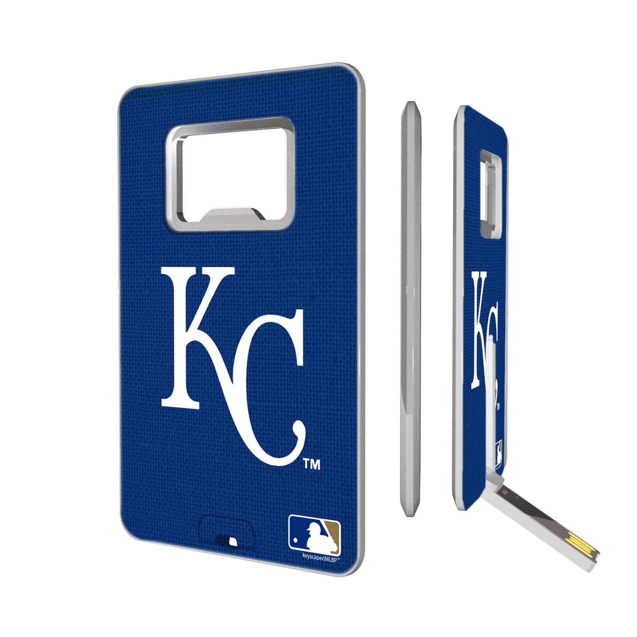 Kansas City Royals Solid Credit Card USB Drive with Bottle Opener 32GB - Sports Gifts, Sports Memorabilia, Sports Collectibles, Fan Shop