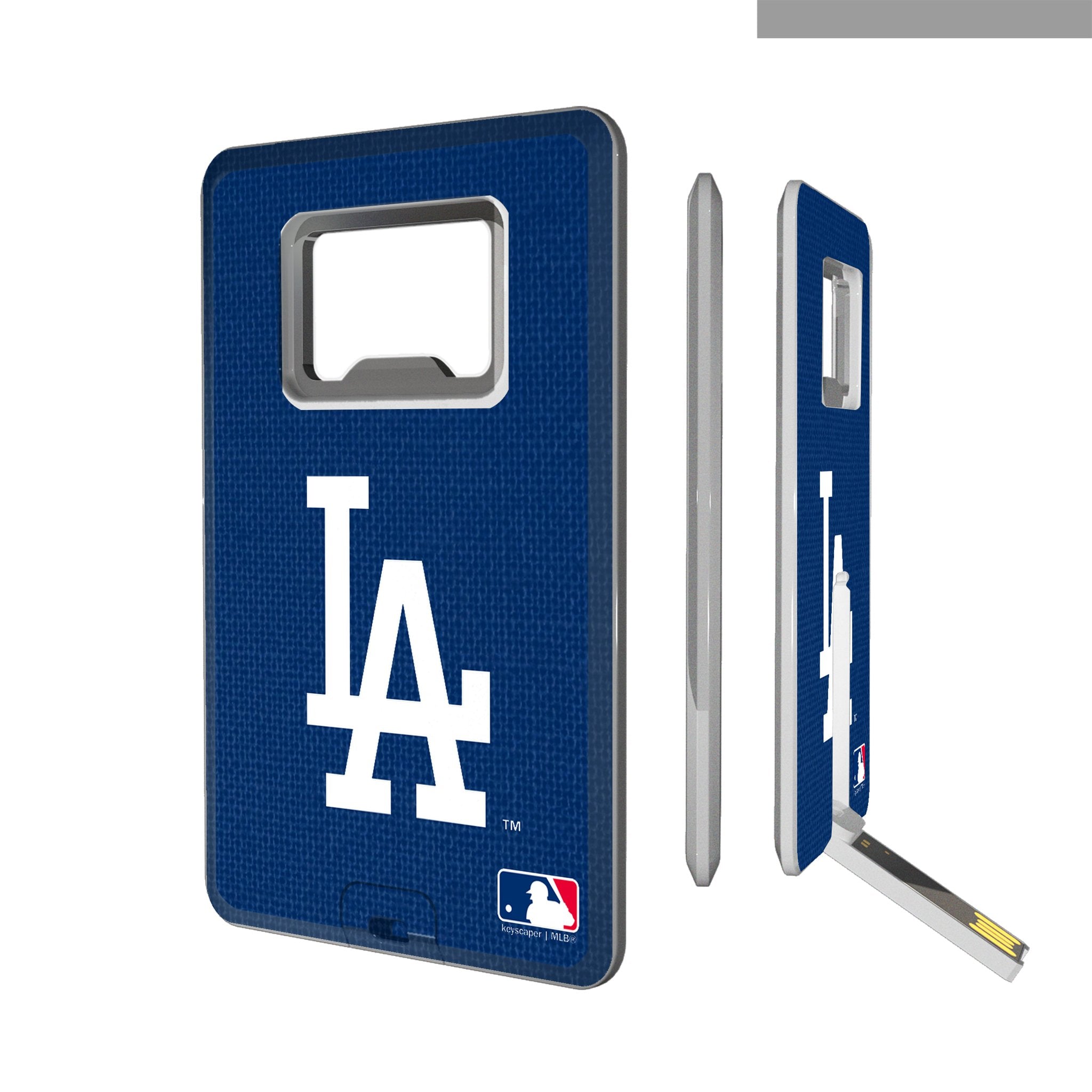 LA Dodgers Solid Credit Card USB Drive with Bottle Opener 32GB - Sports Gifts, Sports Memorabilia, Sports Collectibles, Fan Shop