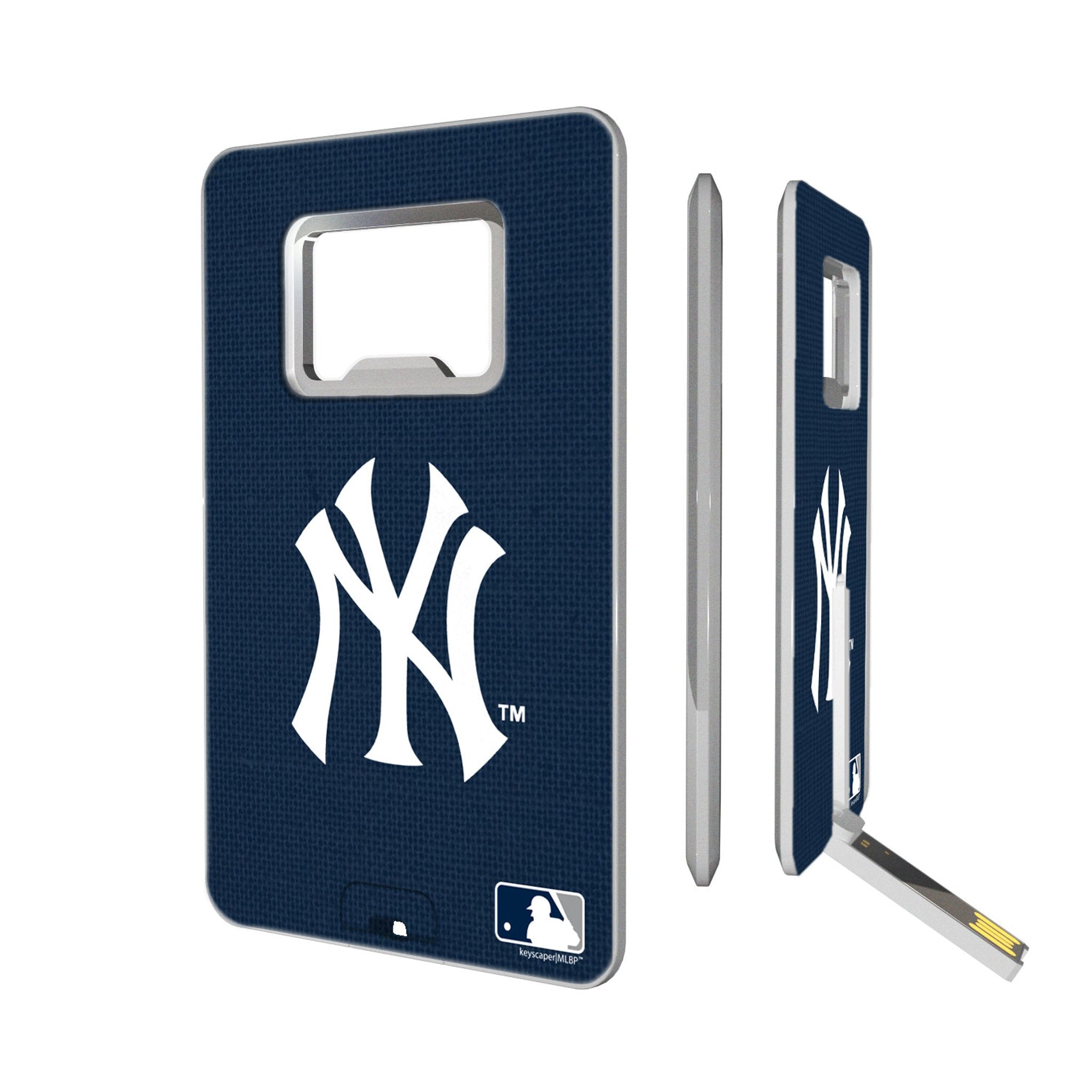 New York Yankees Solid Credit Card USB Drive with Bottle Opener 32GB - Sports Gifts, Sports Memorabilia, Sports Collectibles, Fan Shop