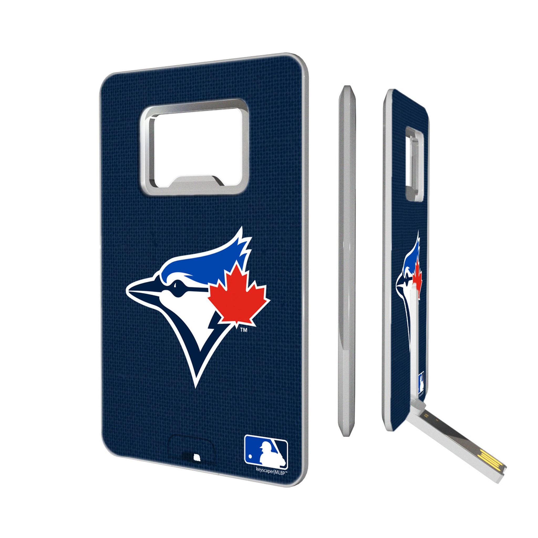 Toronto Blue Jays Solid Credit Card USB Drive with Bottle Opener 32GB - Sports Gifts, Sports Memorabilia, Sports Collectibles, Fan Shop