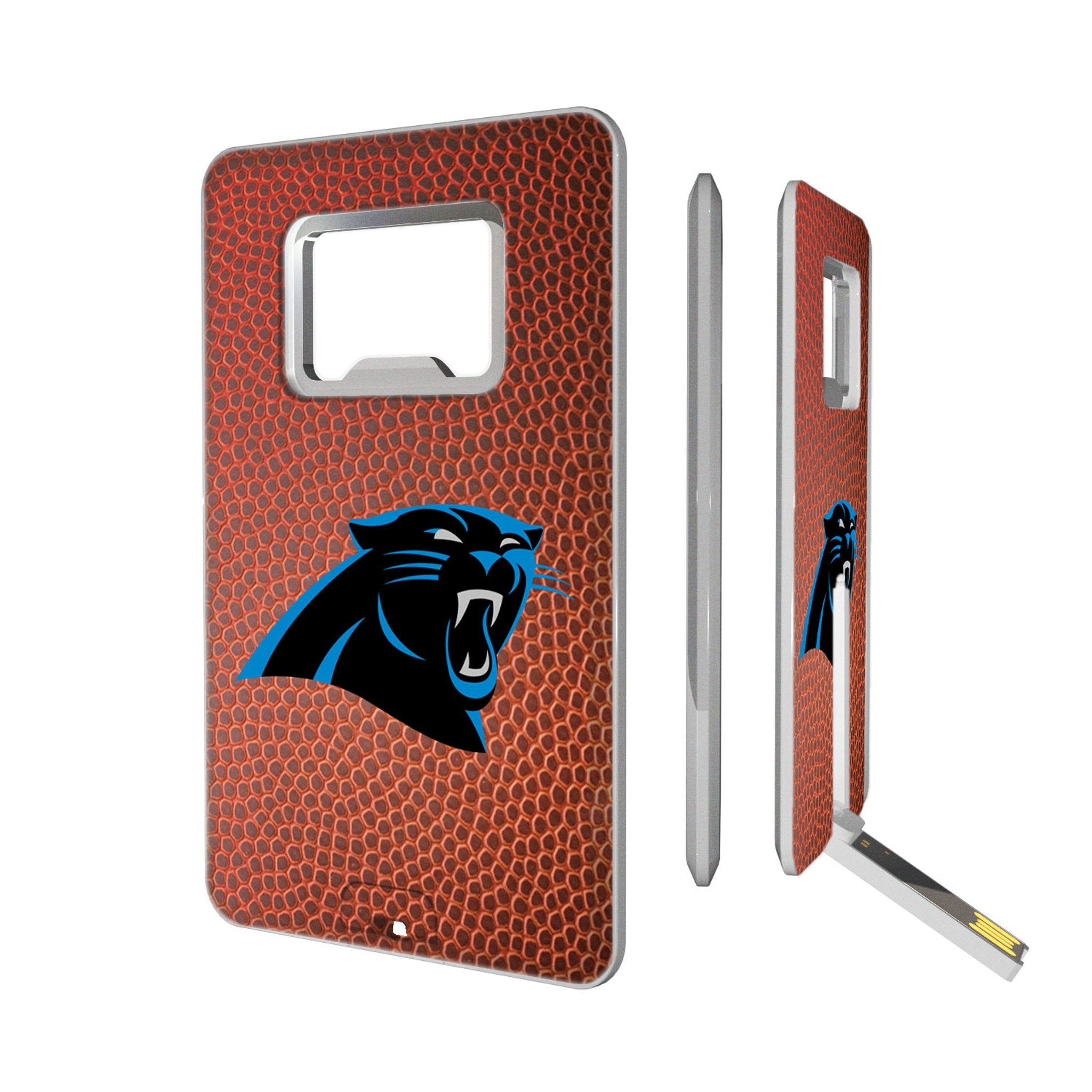 Carolina Panthers Football Credit Card USB Drive with Bottle Opener 32GB - Sports Gifts, Sports Memorabilia, Sports Collectibles, Fan Shop