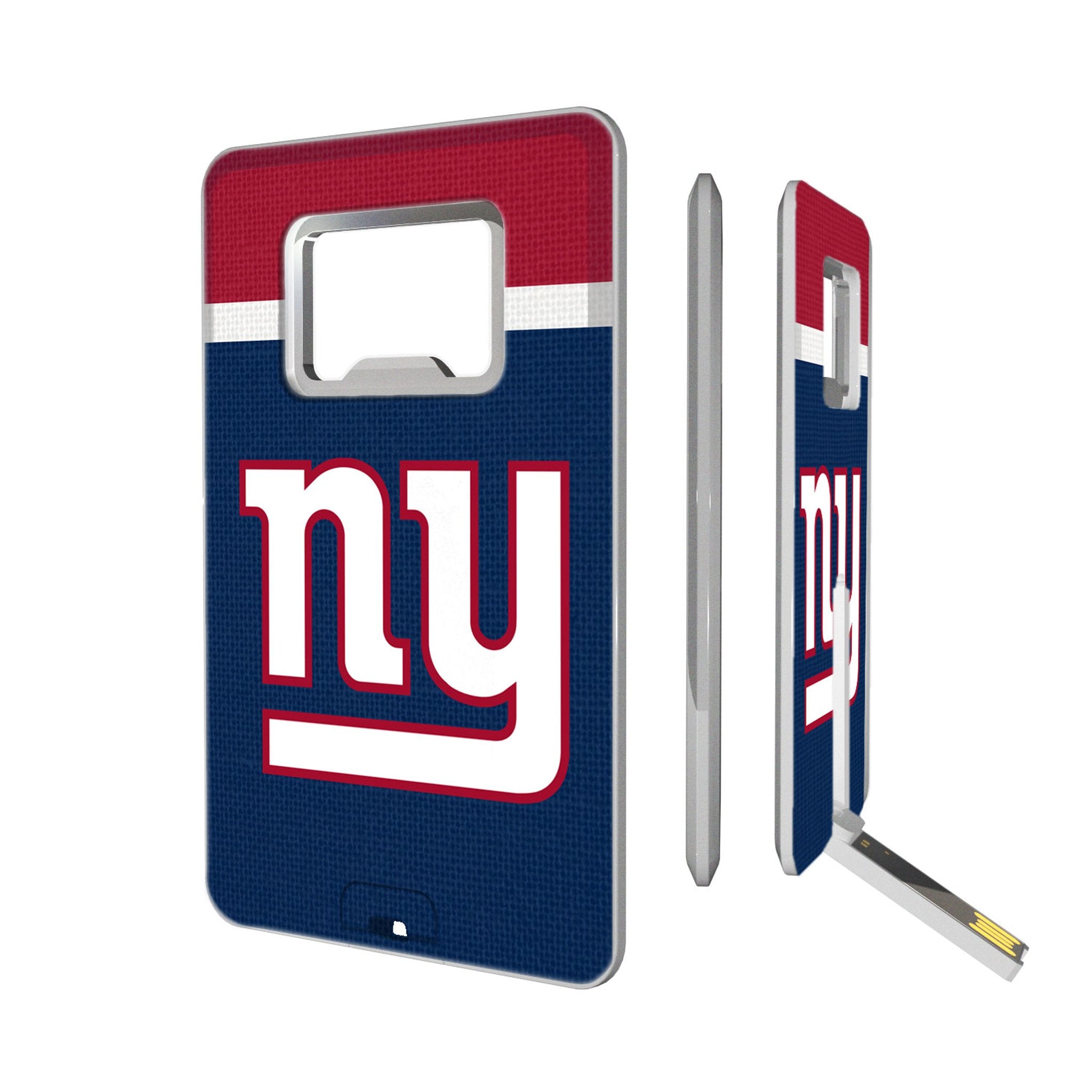 New York Giants Stripe Credit Card USB Drive with Bottle Opener 32GB - Sports Gifts, Sports Memorabilia, Sports Collectibles, Fan Shop