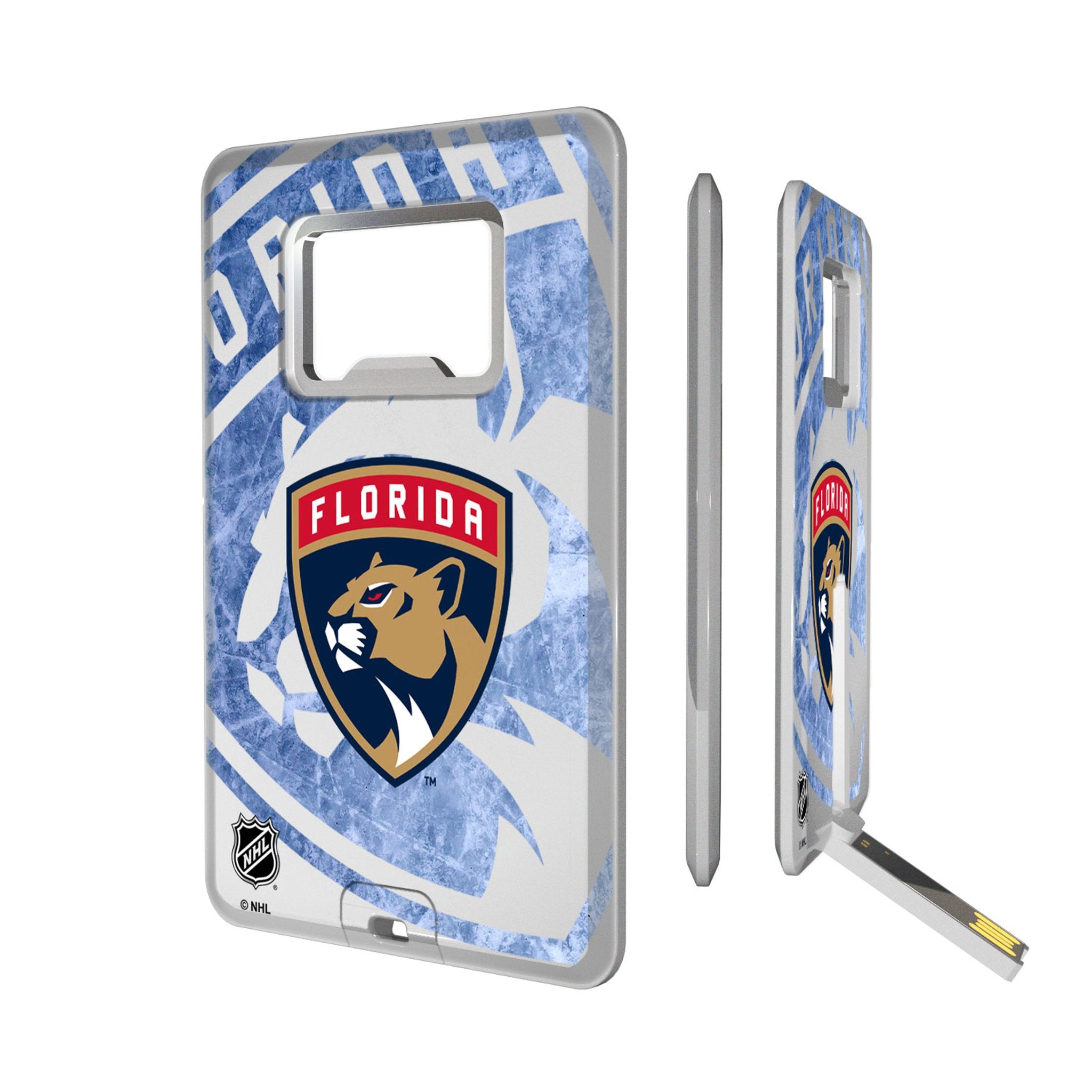 Florida Panthers Ice Tilt Credit Card USB Drive with Bottle Opener 32GB - Sports Gifts, Sports Memorabilia, Sports Collectibles, Fan Shop