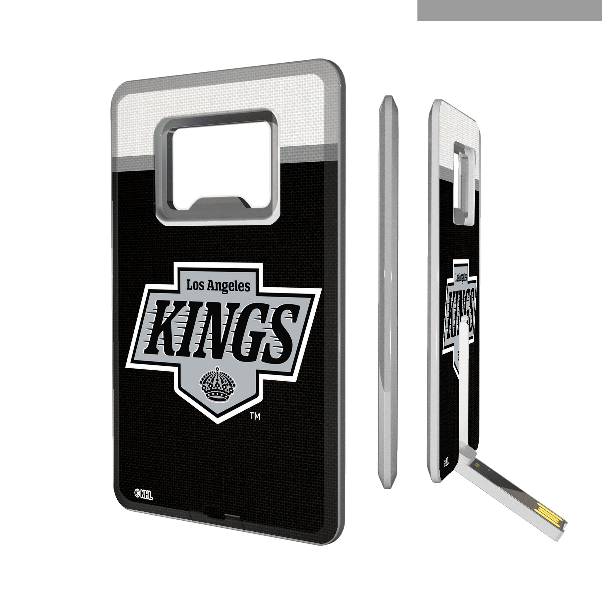 LA Kings Stripe Credit Card USB Drive with Bottle Opener 32GB - Sports Gifts, Sports Memorabilia, Sports Collectibles, Fan Shop