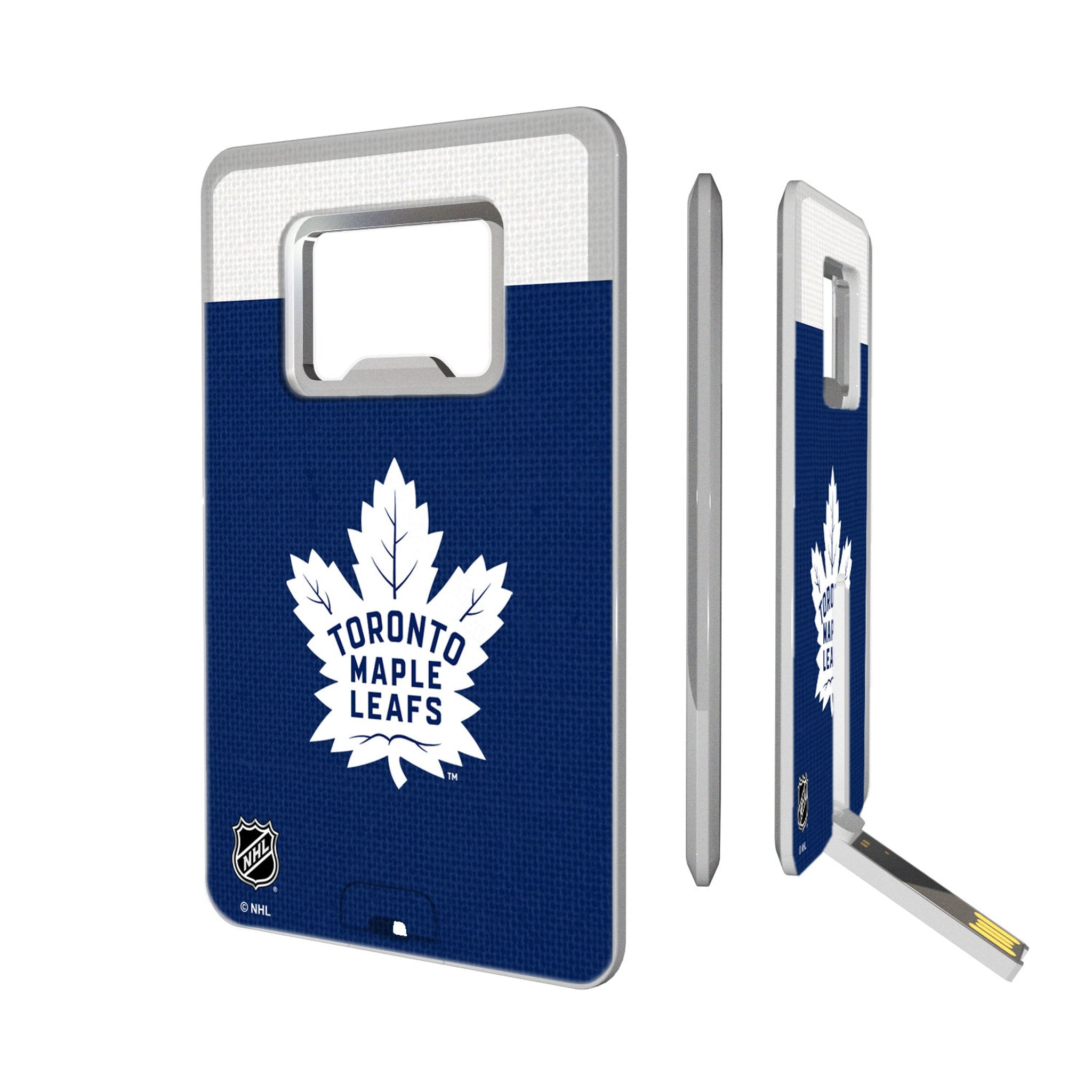 Toronto Maple Leafs Stripe Credit Card USB Drive with Bottle Opener 32GB - Sports Gifts, Sports Memorabilia, Sports Collectibles, Fan Shop