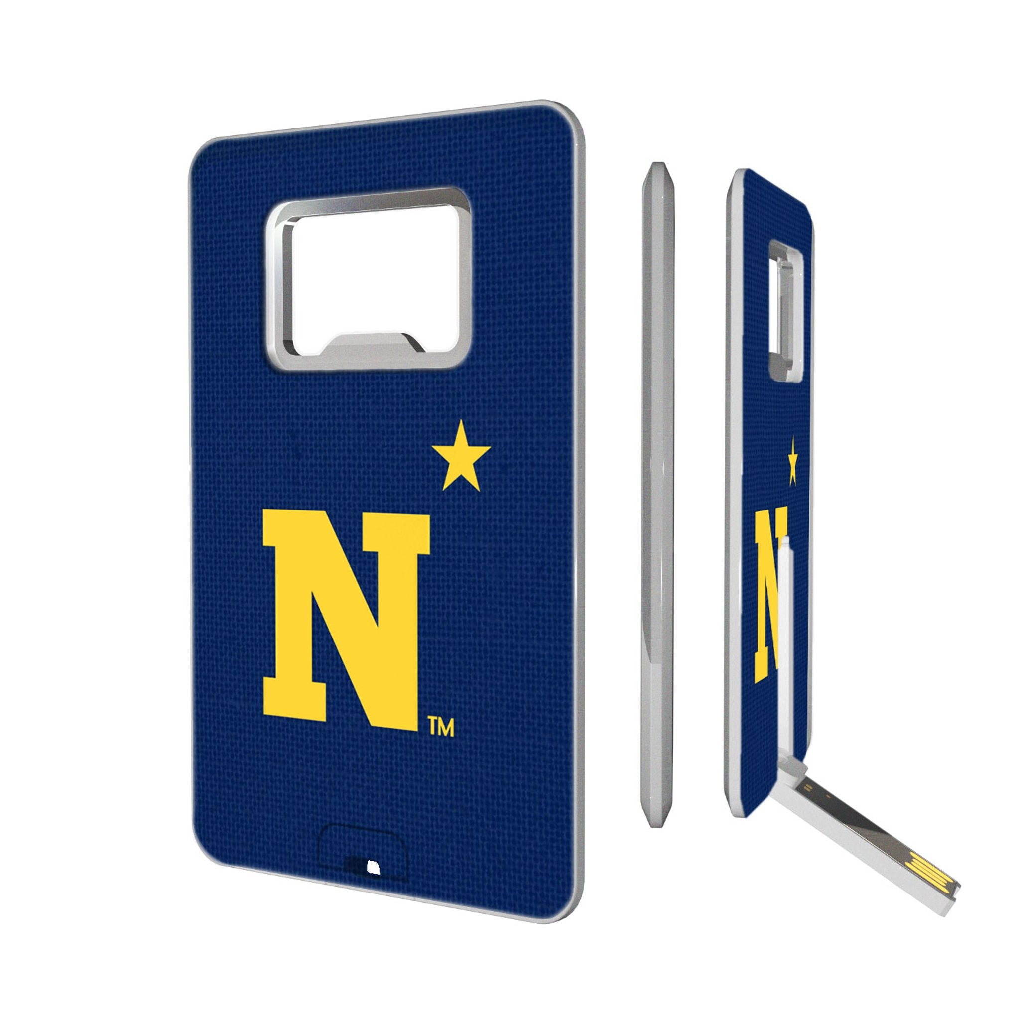 United State Naval Academy Midshipmen Solid Credit Card USB Drive with Bottle Opener 32GB - Sports Gifts, Sports Memorabilia, Sports Collectibles, Fan Shop