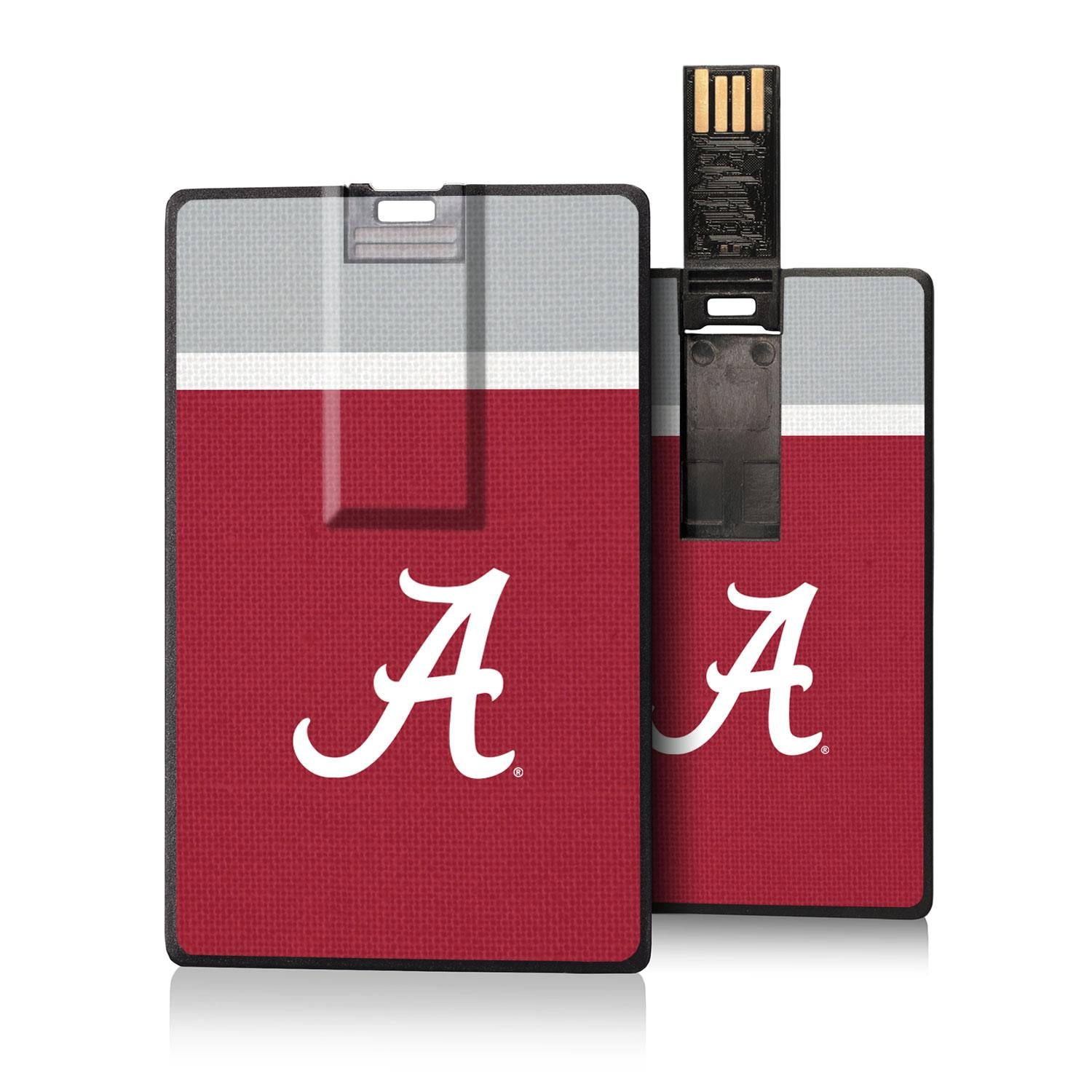 Alabama Crimson Tide Stripe Credit Card USB Drive 32GB - Sports Gifts, Sports Memorabilia, Sports Collectibles, Fan Shop