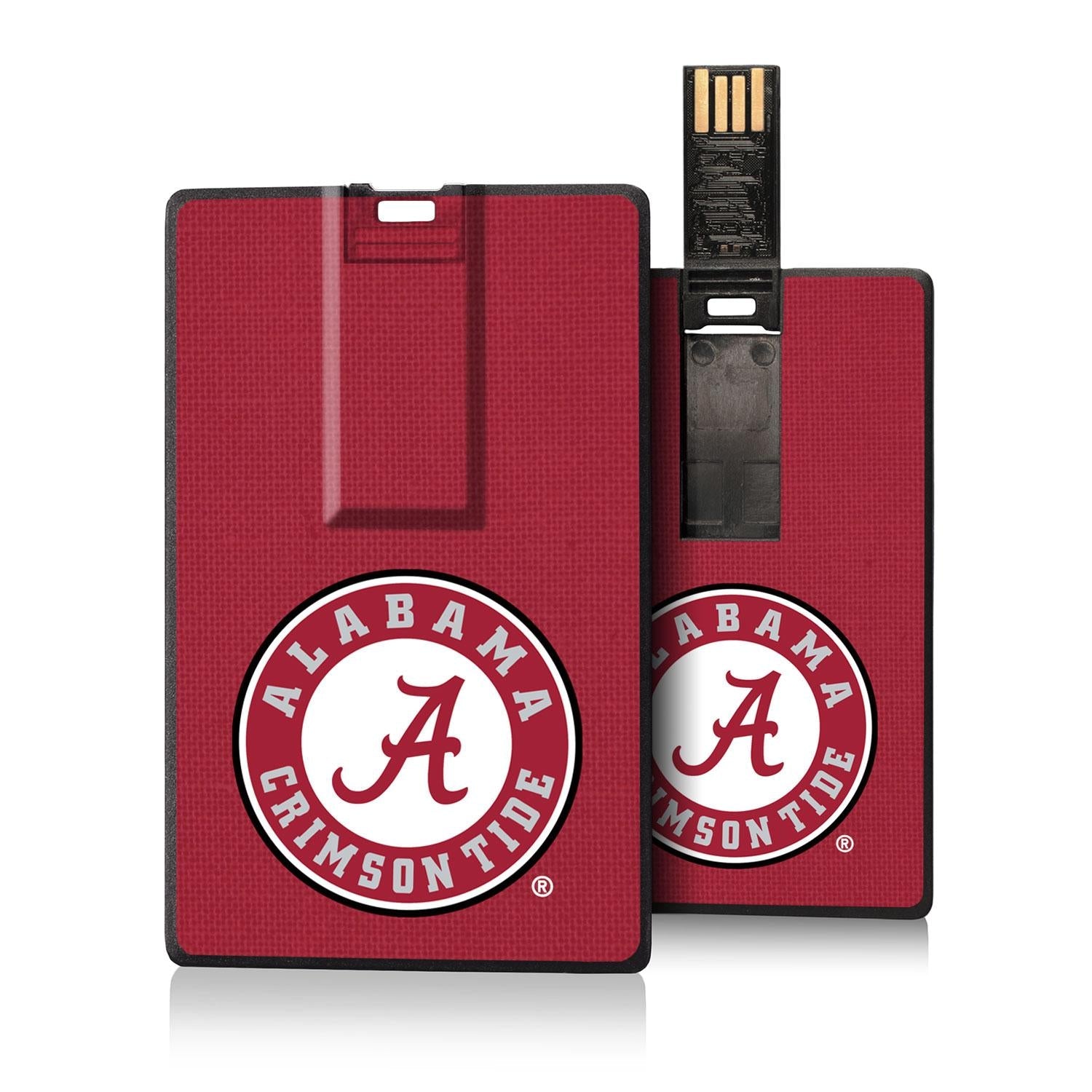 Alabama Crimson Tide Solid Credit Card USB Drive 32GB - Sports Gifts, Sports Memorabilia, Sports Collectibles, Fan Shop