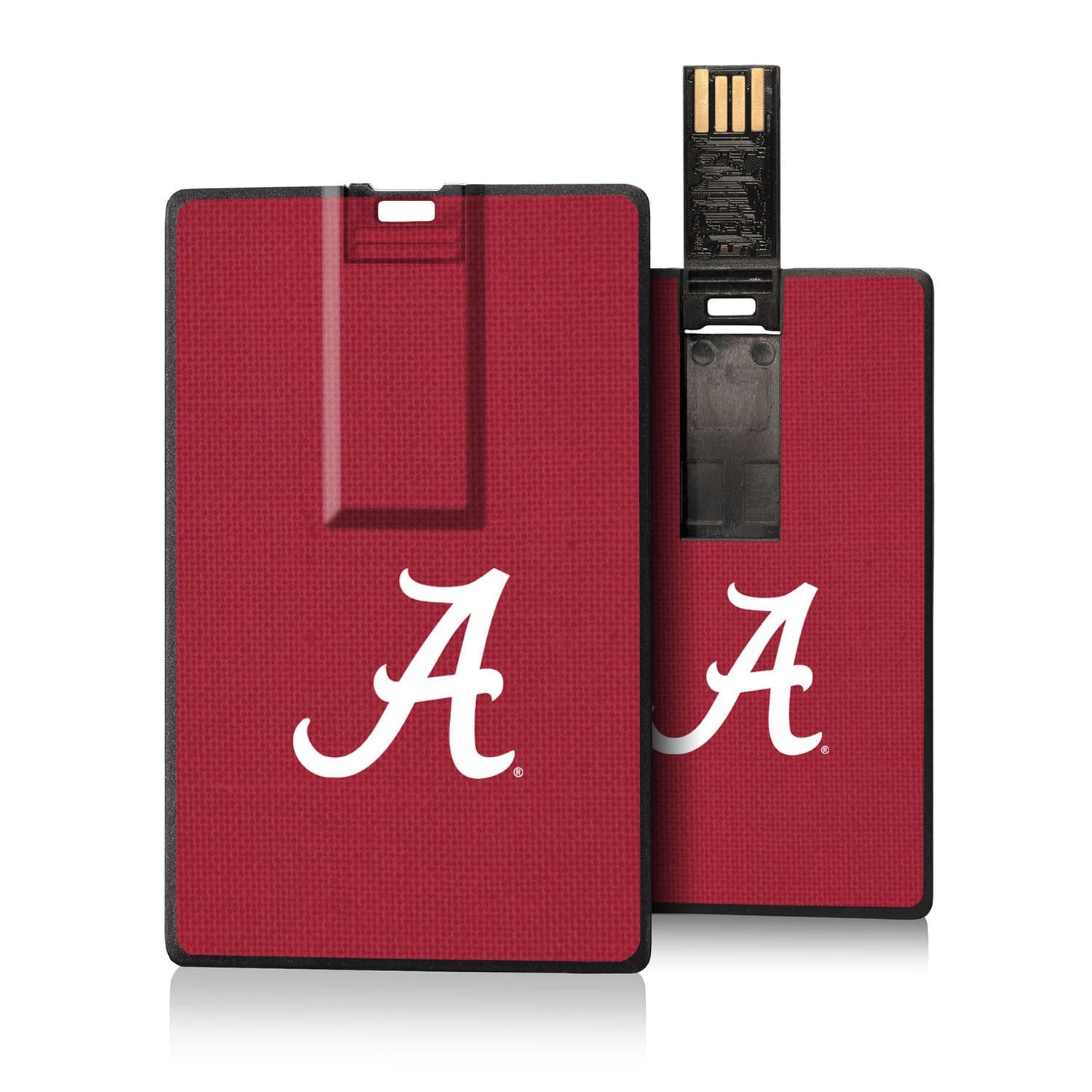 Alabama Crimson Tide Solid Credit Card USB Drive 32GB - Sports Gifts, Sports Memorabilia, Sports Collectibles, Fan Shop
