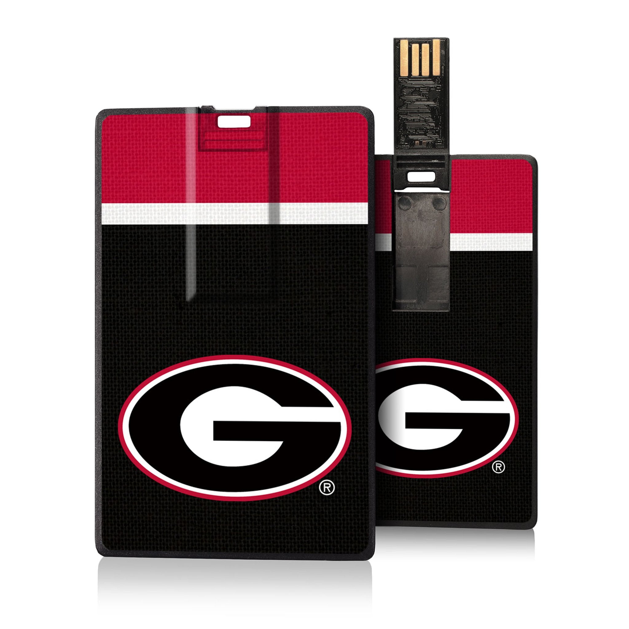 University of Georgia Bulldogs Stripe Credit Card USB Drive 32GB - Sports Gifts, Sports Memorabilia, Sports Collectibles, Fan Shop