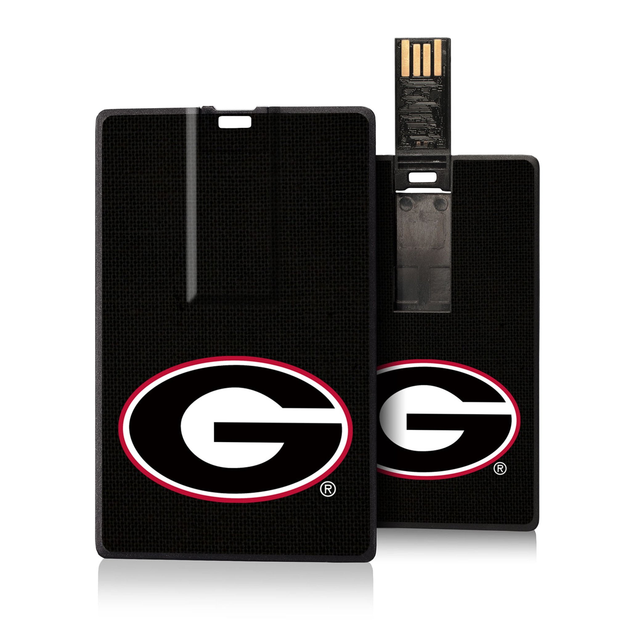University of Georgia Bulldogs Solid Credit Card USB Drive 32GB - Sports Gifts, Sports Memorabilia, Sports Collectibles, Fan Shop
