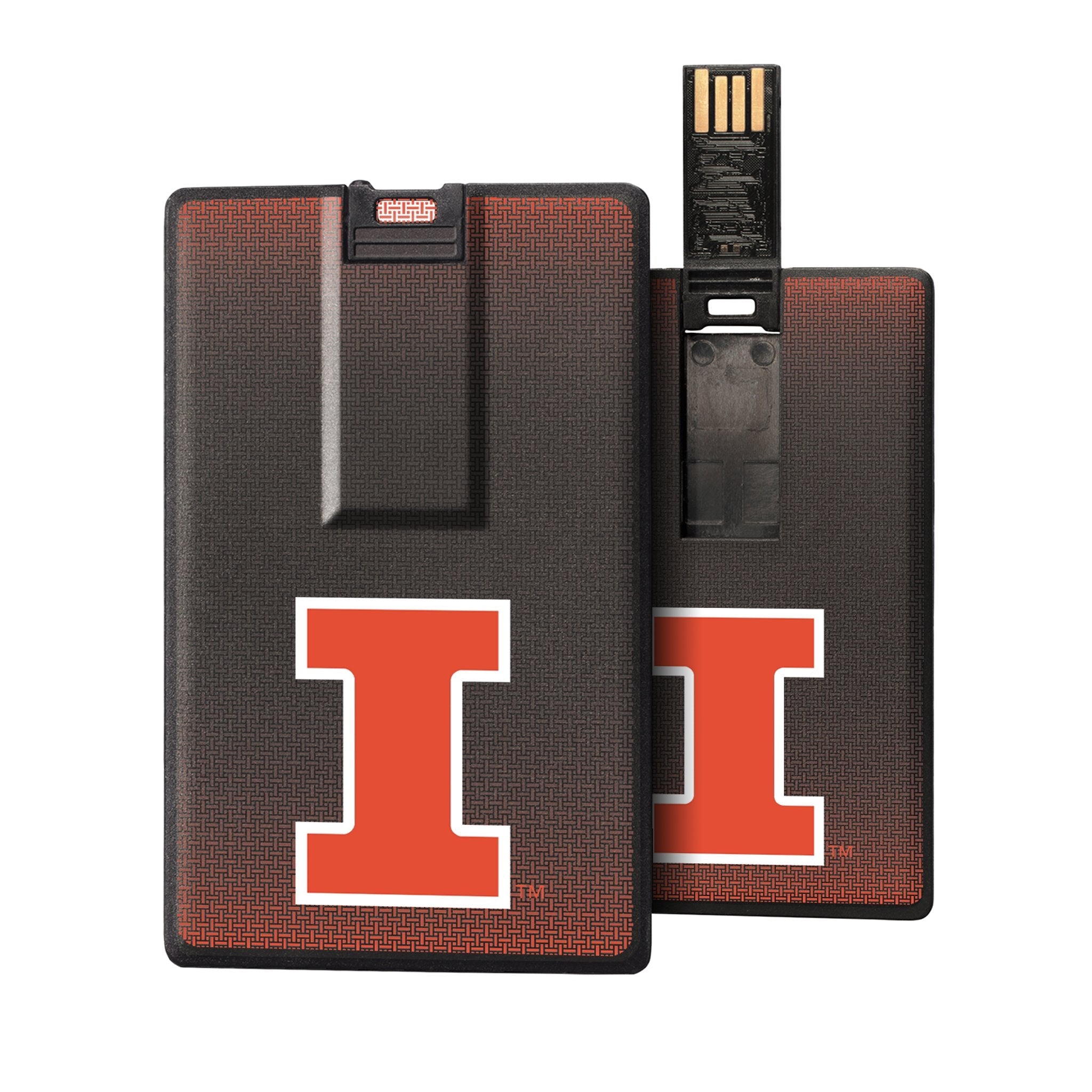 Illinois Fighting Illini Linen Credit Card USB Drive 32GB - Sports Gifts, Sports Memorabilia, Sports Collectibles, Fan Shop