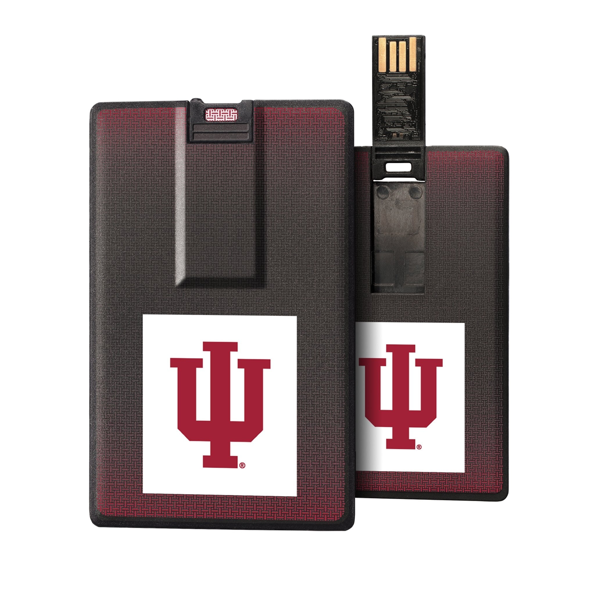 Indiana Hoosiers Linen Credit Card USB Drive 32GB - Sports Gifts, Sports Memorabilia, Sports Collectibles, Fan Shop