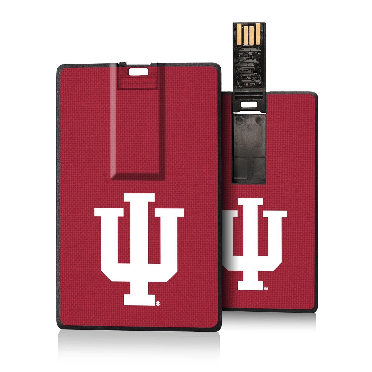Indiana Hoosiers Solid Credit Card USB Drive 32GB - Sports Gifts, Sports Memorabilia, Sports Collectibles, Fan Shop