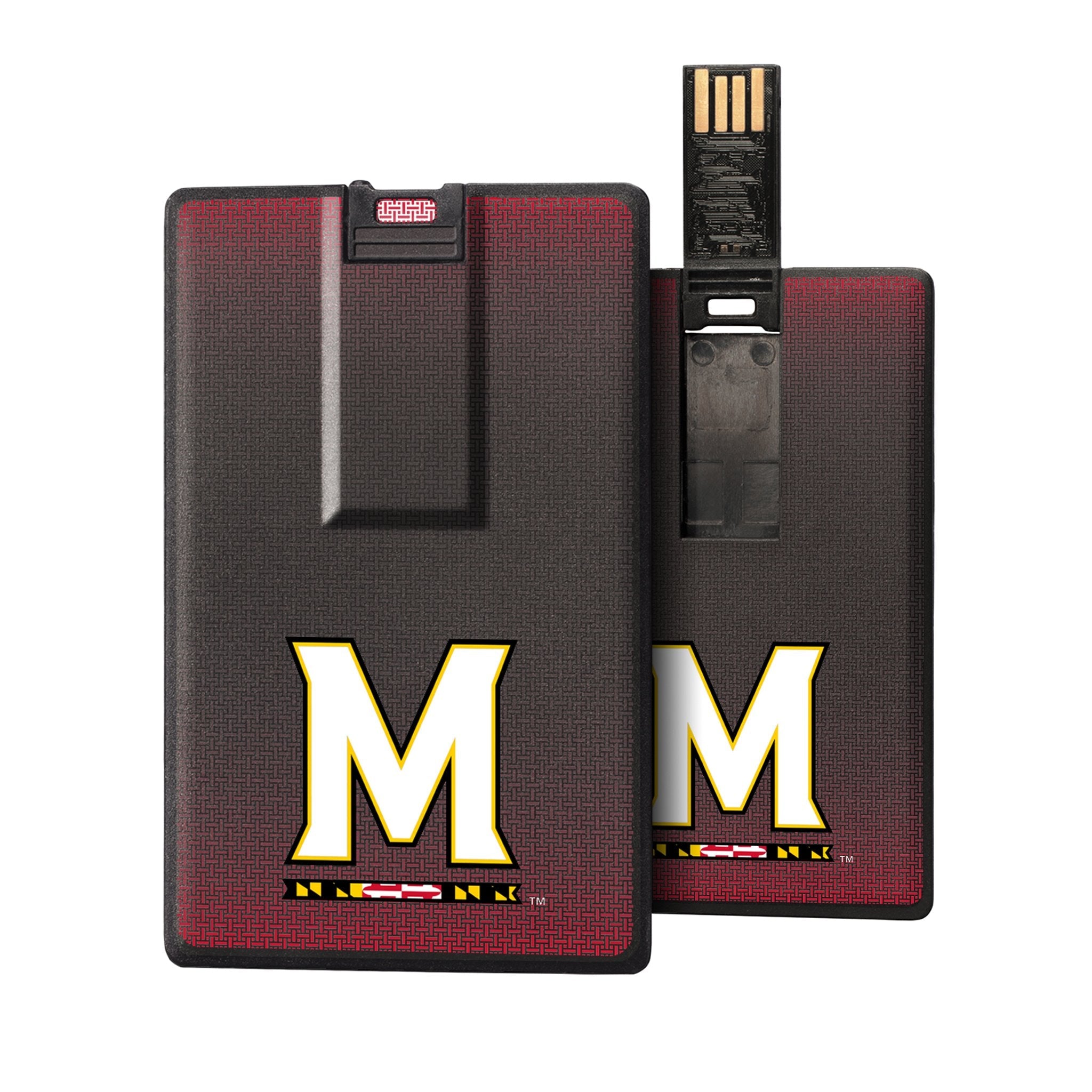 Maryland Terrapins Linen Credit Card USB Drive 32GB - Sports Gifts, Sports Memorabilia, Sports Collectibles, Fan Shop
