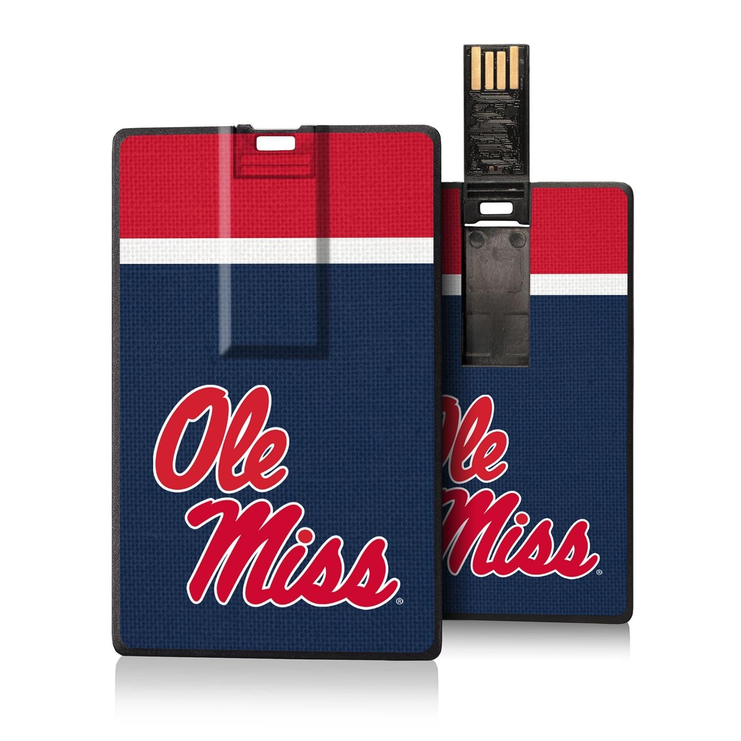 Mississippi Ole Miss Rebels Stripe Credit Card USB Drive 32GB - Sports Gifts, Sports Memorabilia, Sports Collectibles, Fan Shop