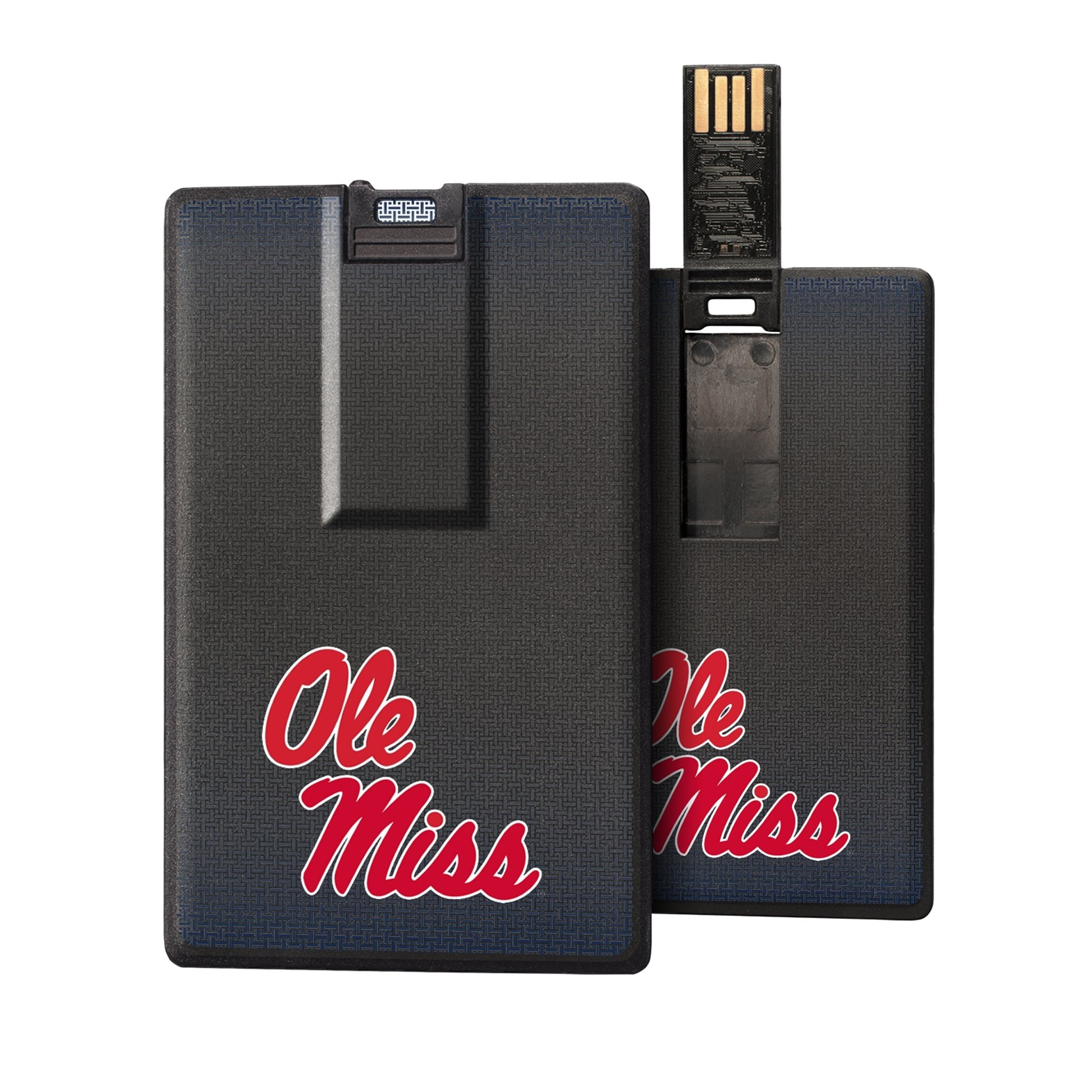 Mississippi Ole Miss Rebels Linen Credit Card USB Drive 32GB - Sports Gifts, Sports Memorabilia, Sports Collectibles, Fan Shop